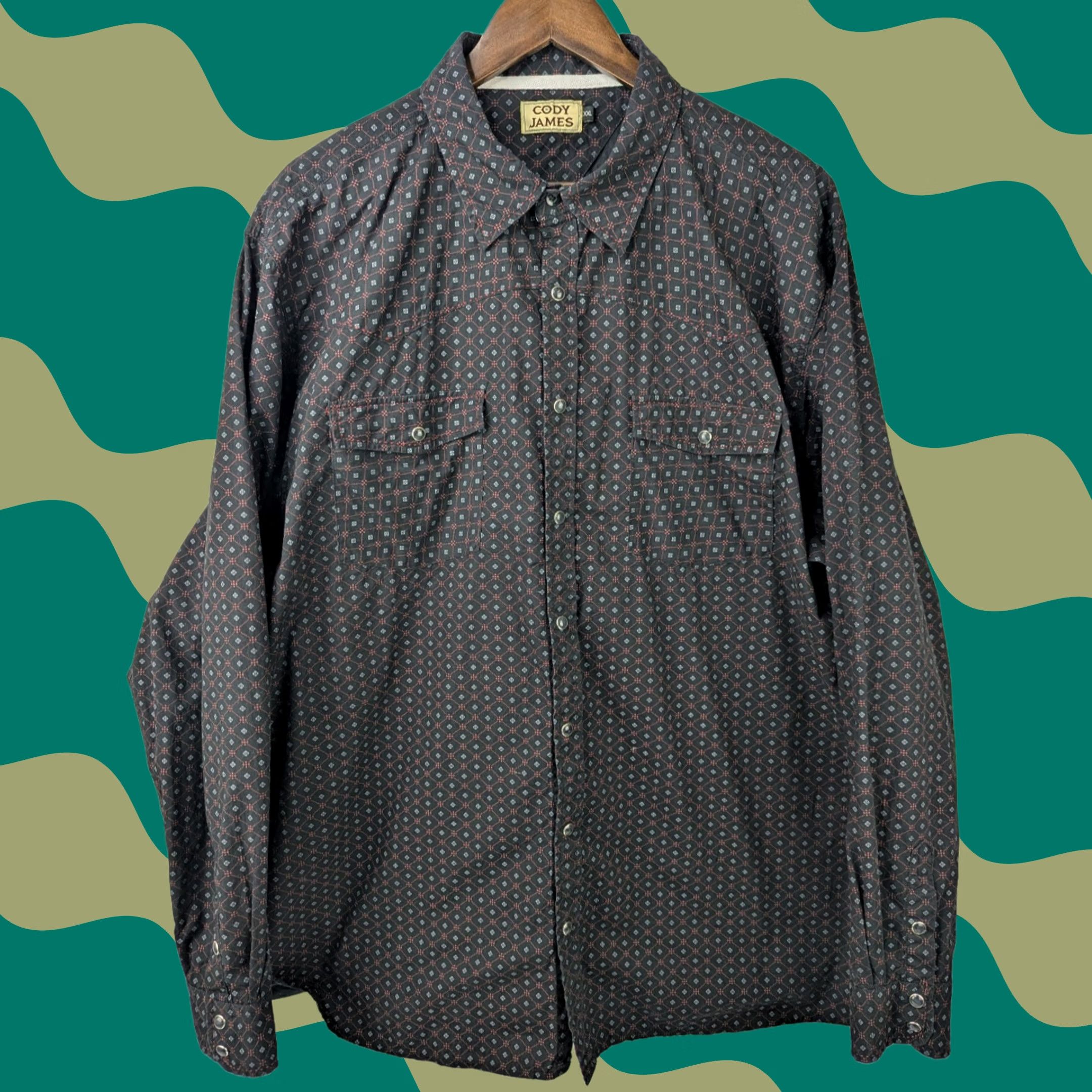 Cody James Cody James Mens Western Shirt 2XL Black Plaid Pearl Snap Regular Fit Button-Up Cowboy Shirt Mens Size US XXL / EU 58 / 5 - 1 Thumbnail
