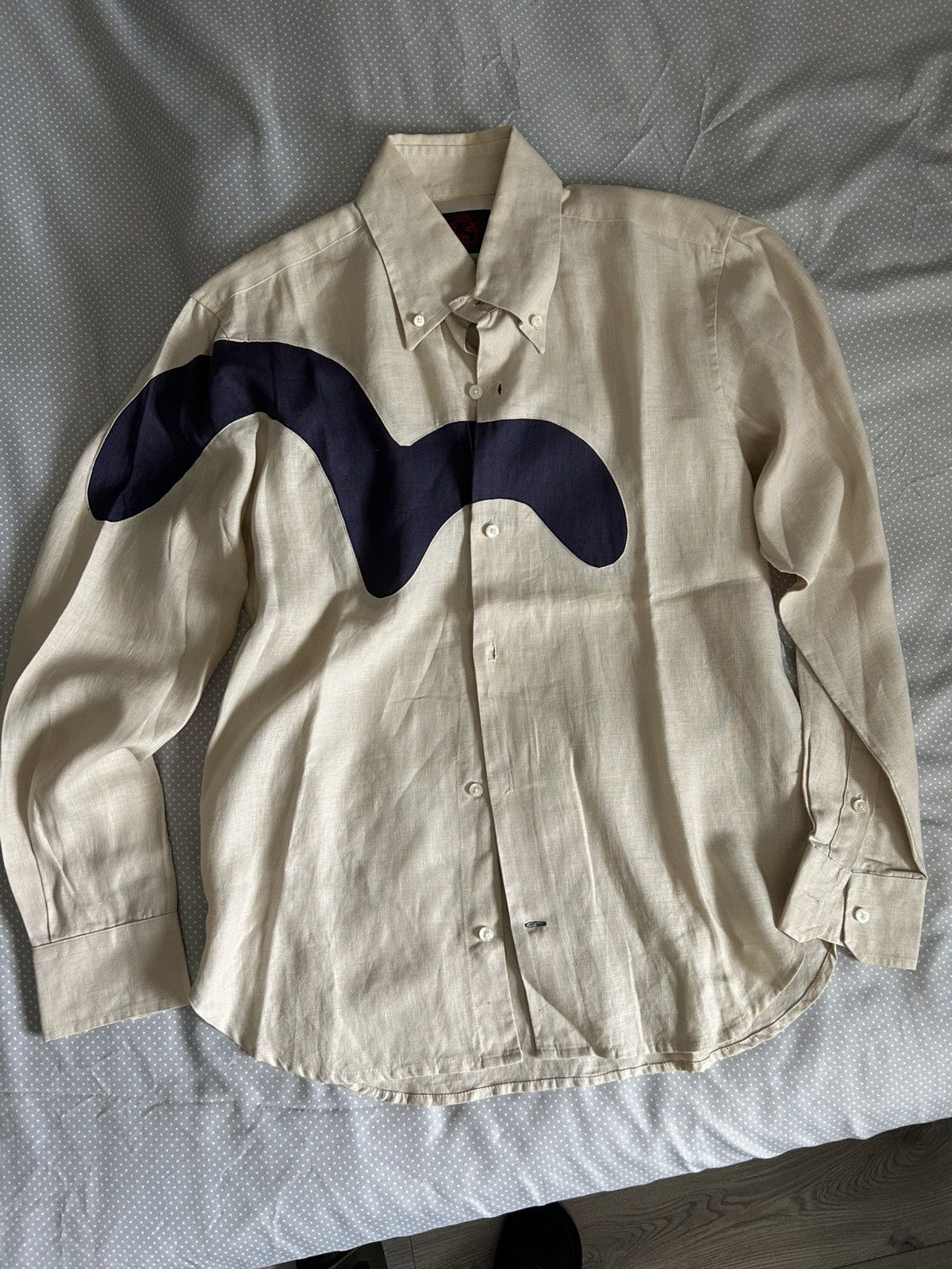 Evisu Rare Linen Dress Shirt by Evisu Size US M / EU 48-50 / 2 - 3 Thumbnail