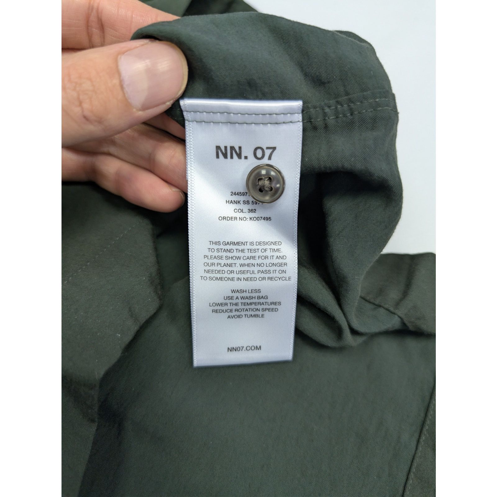 NN07 o1rshd1 CC20 Men's Dark Green Resort Collar Shirt Size US S / EU 44-46 / 1 - 16 Thumbnail