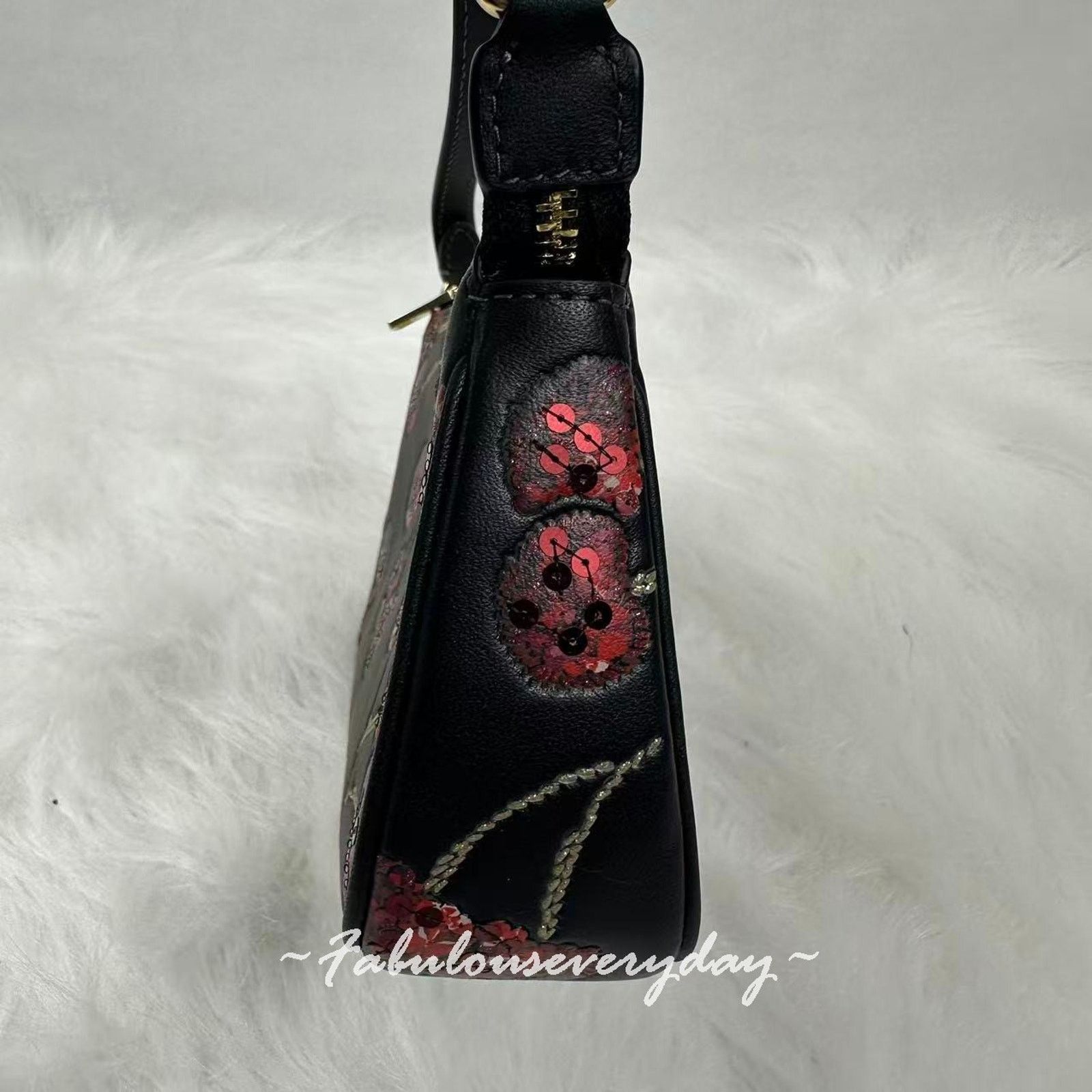 Coach Coach Nolita 19 With Cherry Print In Leather/Gold/Black Size ONE SIZE - 8 Thumbnail