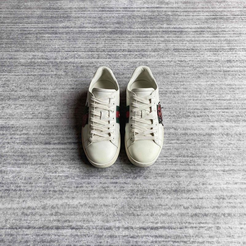 Gucci Gucci Ace Leather Pineapple Embroidered Sneakers - Size US 5 / IT 35 - 2 Thumbnail