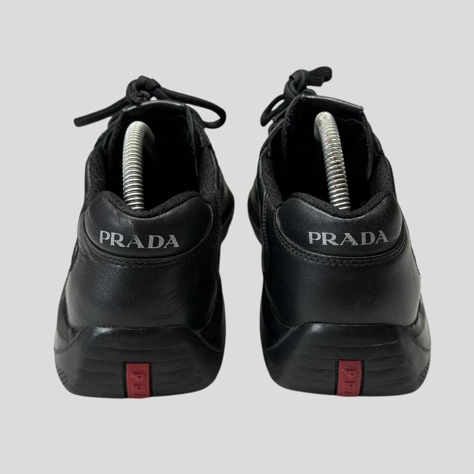 Prada Prada 2007 Cups Carbon Logo Triple Black - UK8 Size US 9 / EU 42 - 4 Thumbnail