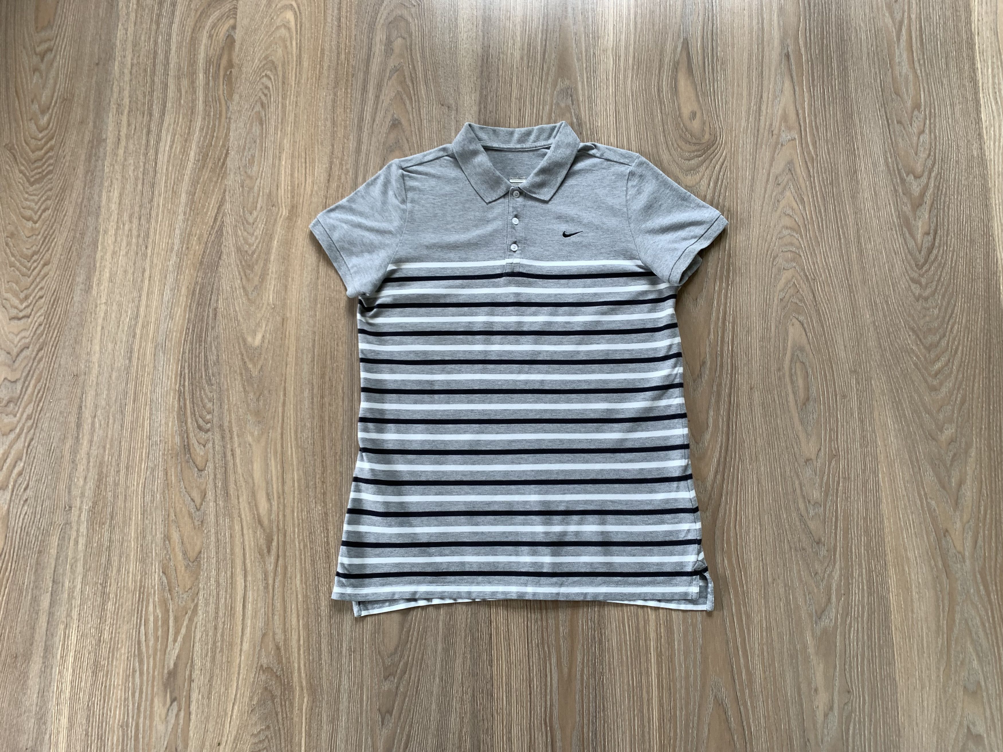Nike Youth Nike Striped Grey Polo Shirt Size US XS / EU 42 / 0 - 1 Thumbnail
