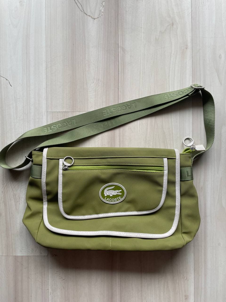 Pre-owned Lacoste X Vintage Lacoste Vintage Bag In Green
