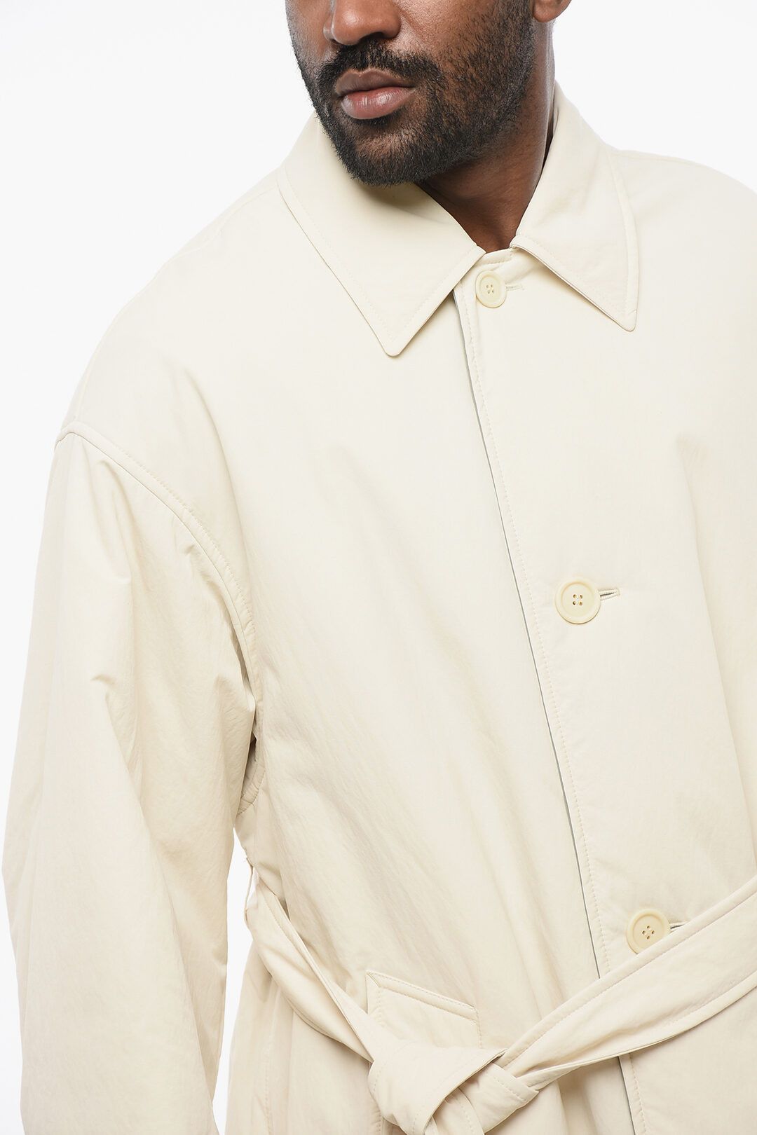 Gucci og1mm0825 Belted Monogram Supreme Padded Coat in White Size US S / EU 44-46 / 1 - 3 Thumbnail