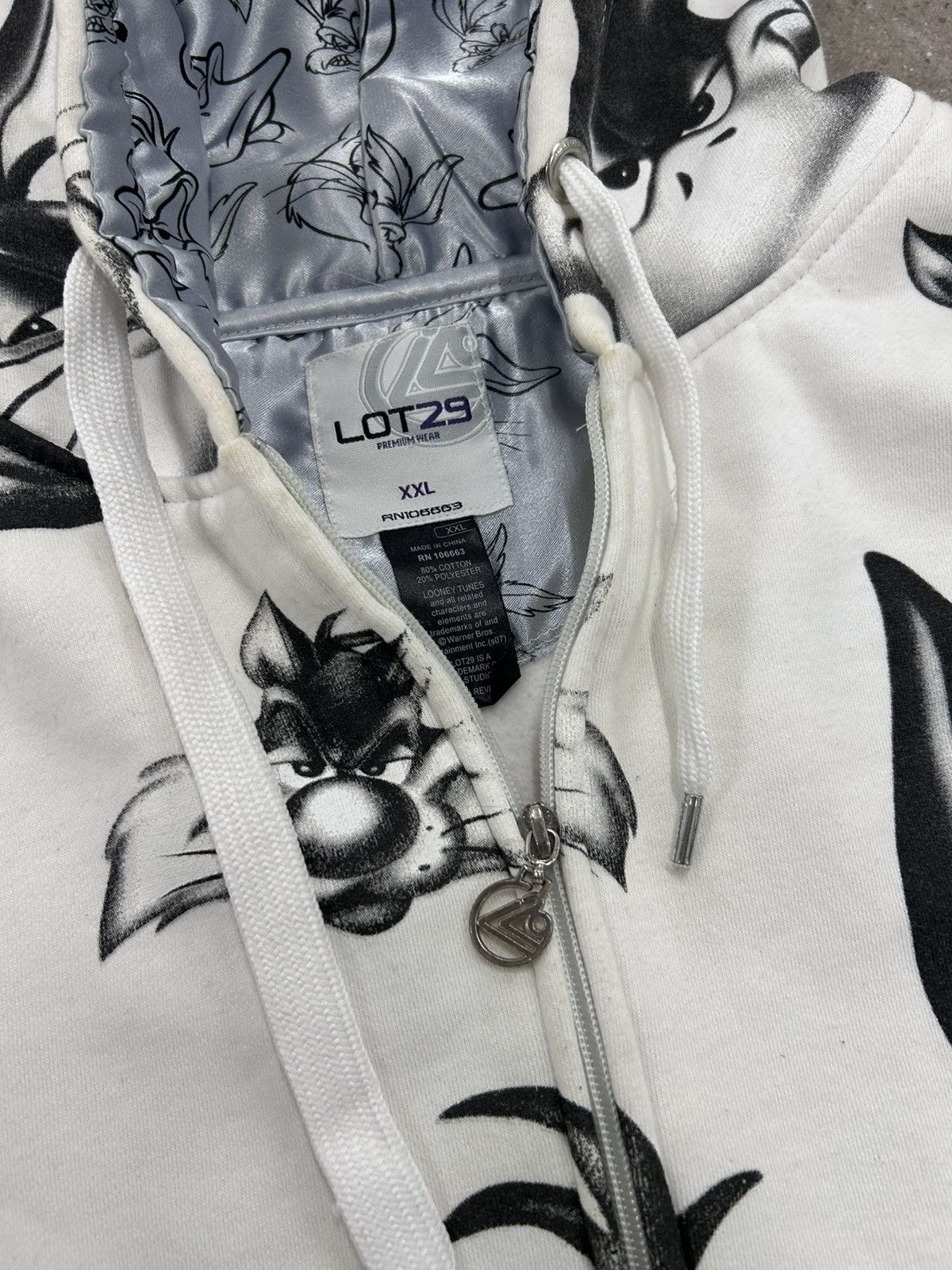 Vintage Vintage y2k Lot 29 All Over Print Hoodie Looney Tunes Size US XXL / EU 58 / 5 - 5 Thumbnail