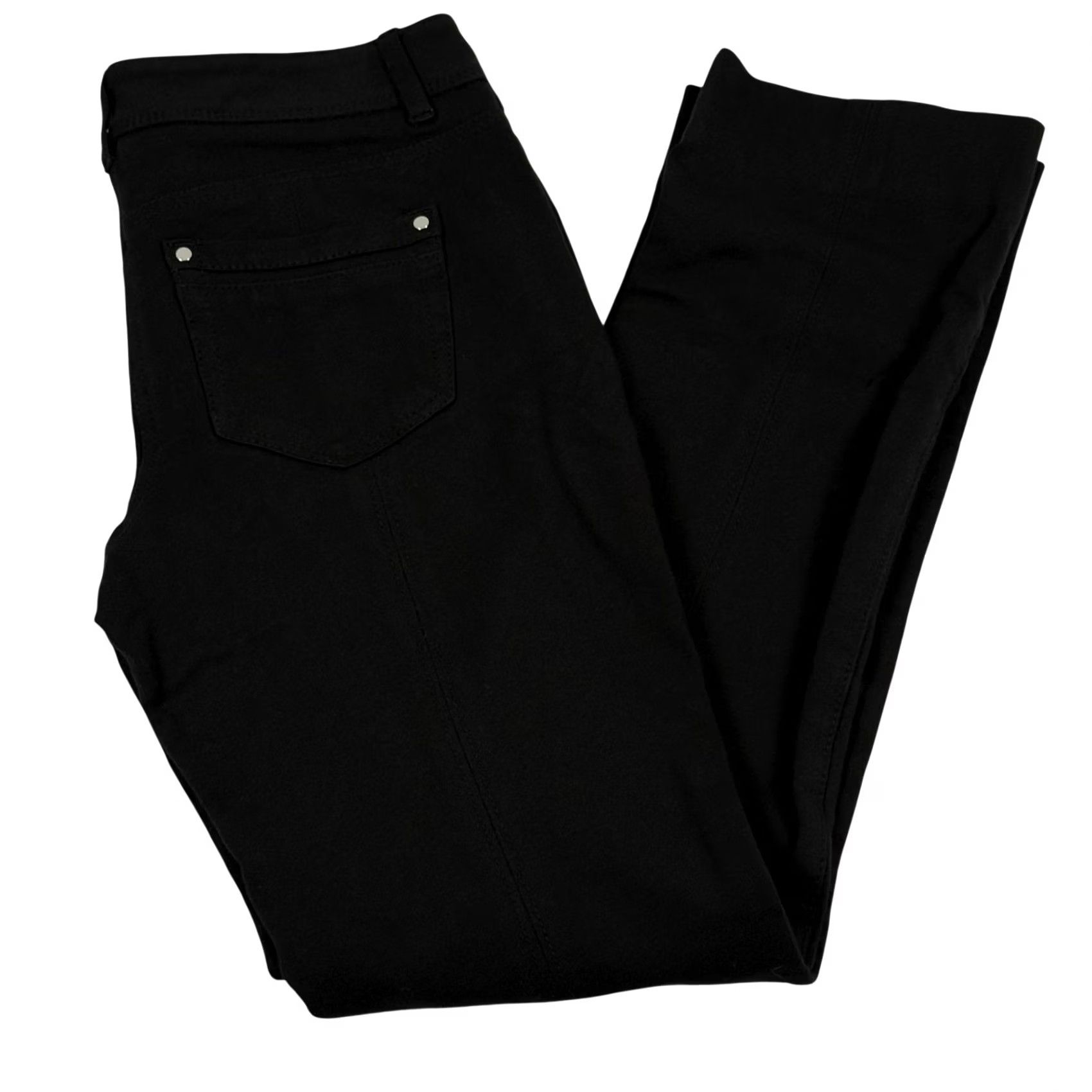 White House Black Market WHBM Pant 00 Slim Leg Stretch Minimalist Office Corpcore Y2K Career Retro Chic Womens Pants Size 24" / US 00 / IT 34 - 2 Thumbnail