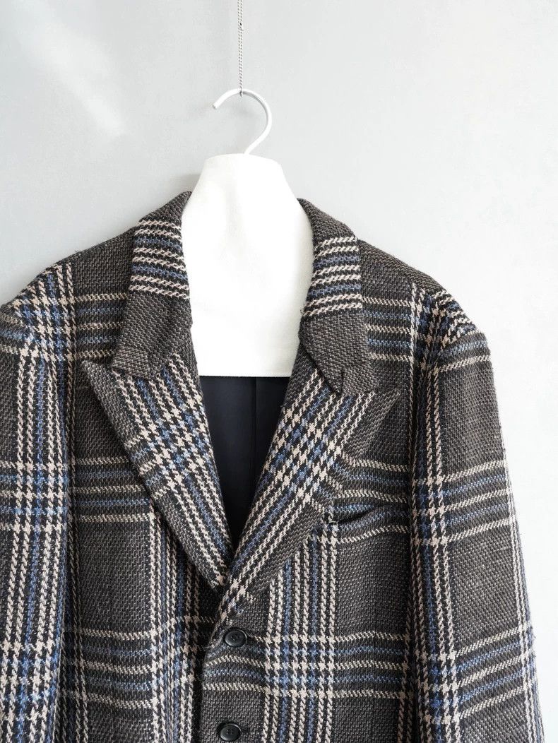 Yohji Yamamoto Yohji Yamamoto 23 AW plaid blend woven jacket 2504-Nextarro Size US L / EU 52-54 / 3 - 3 Thumbnail