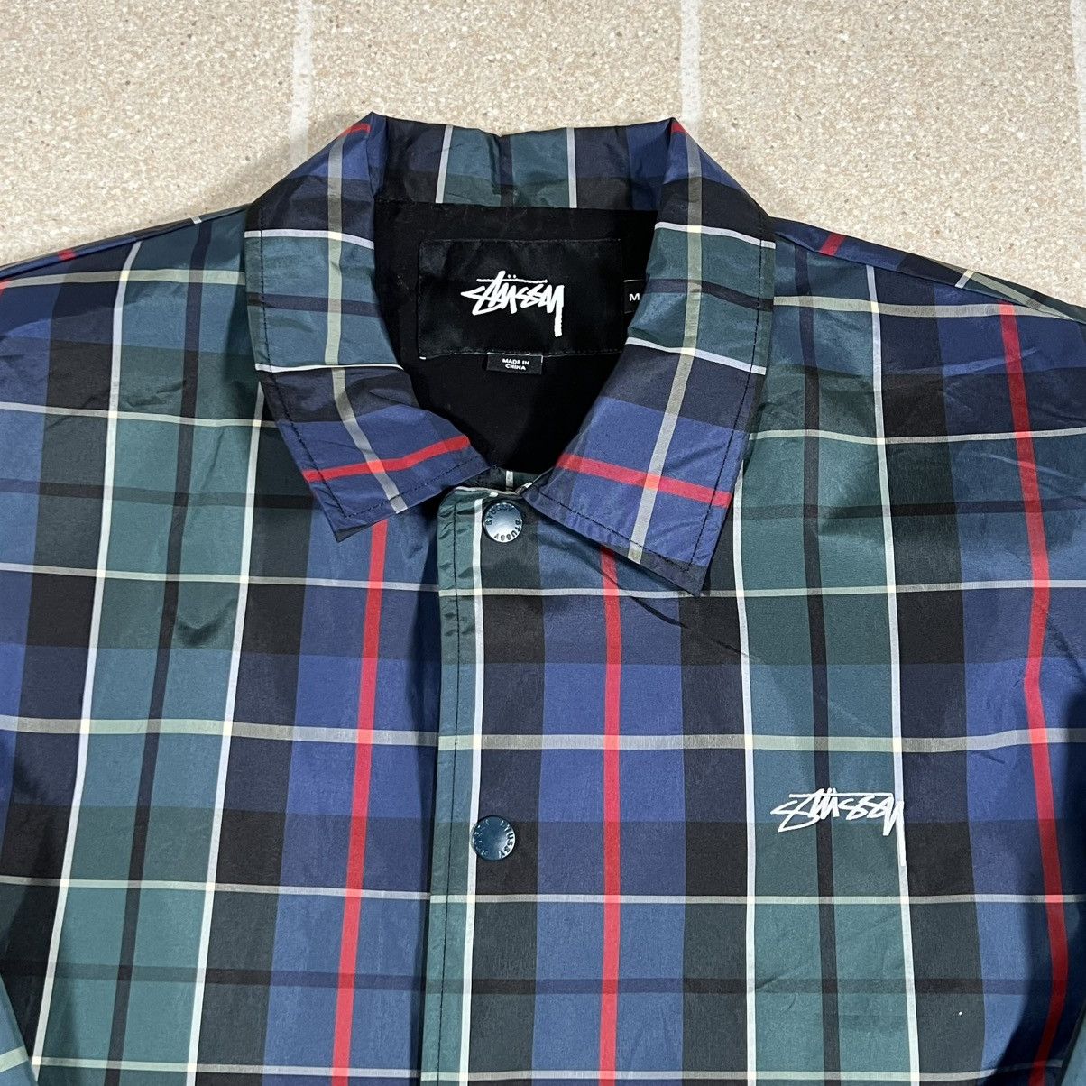 Stussy Stussy Cruize Coach's Jacket Windbreaker Blue Green Plaid Size US M / EU 48-50 / 2 - 3 Thumbnail