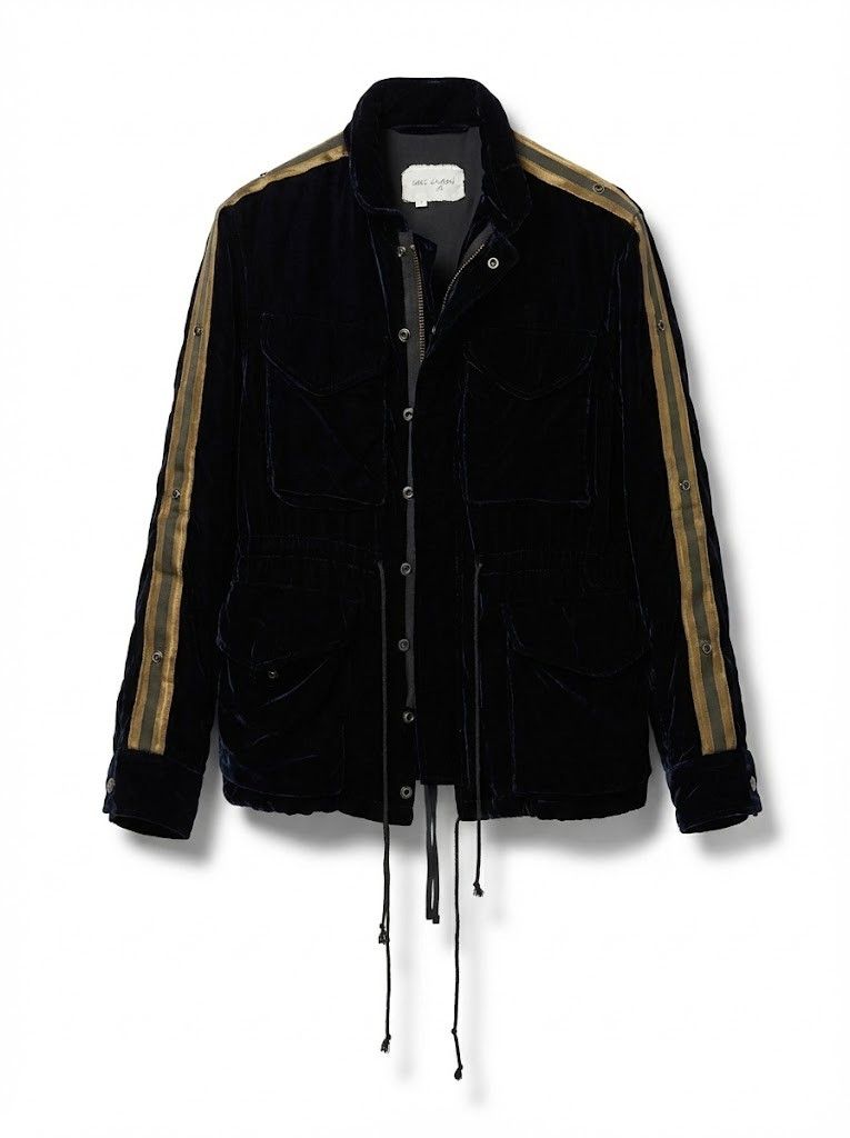 Greg Lauren Greg Lauren Black Velvet Royal M51 Jacket Size US S / EU 44-46 / 1 - 1 Thumbnail