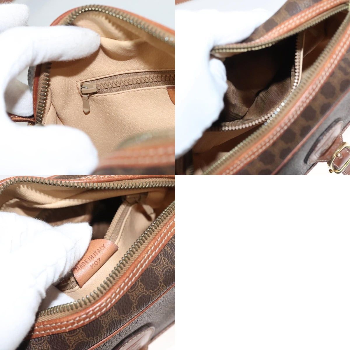 Celine CELINE Macadam Canvas Shoulder Bag Pvc Brown Gold Size ONE SIZE - 13 Thumbnail