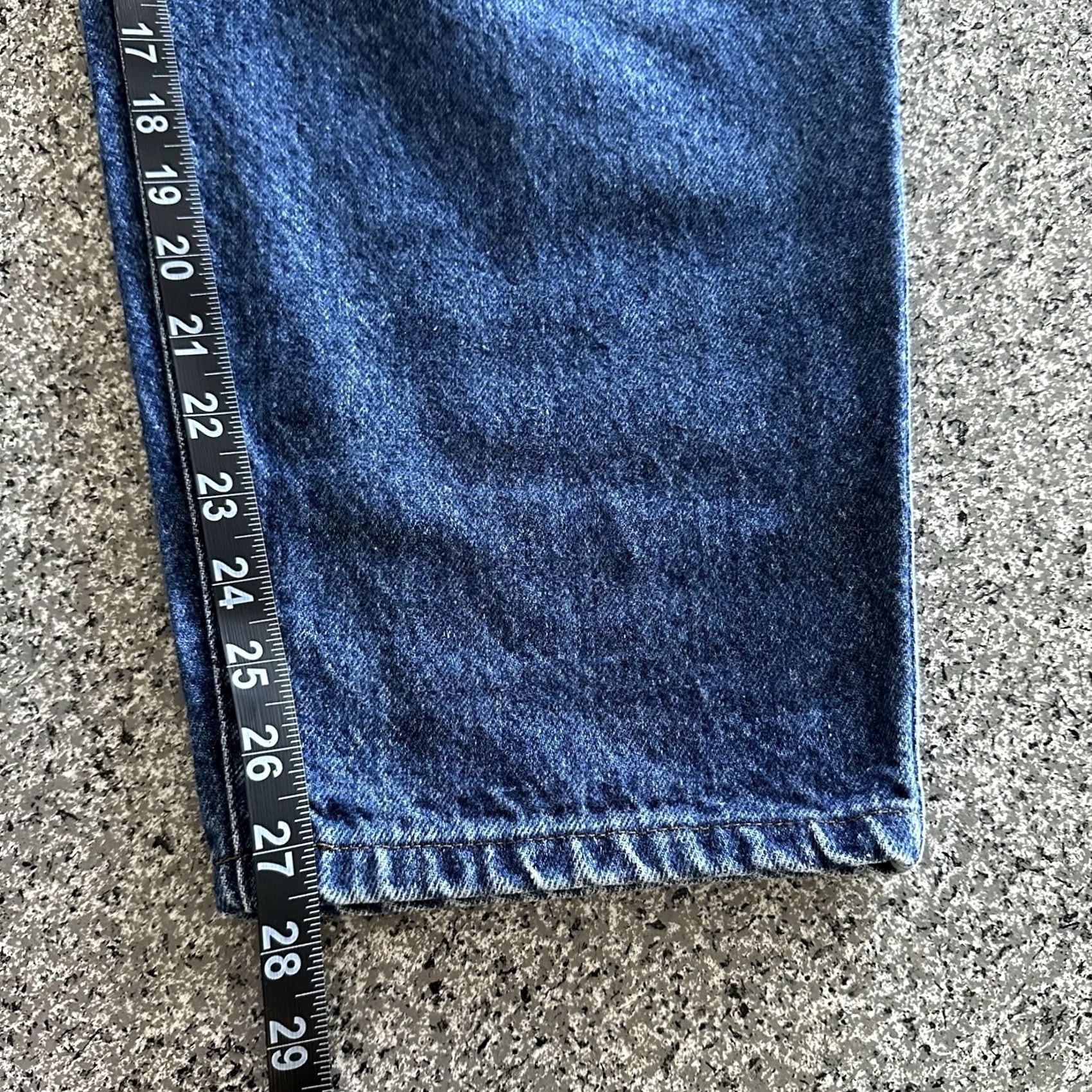 Lee VINTAGE Lee Jeans Womens 18P 31x28 Pleated High Rise Ms Riders Union Stamp USA Shirt Adult 18P Blue Denim 5-Pocket USA 90s Size 24" / US 00 / IT 34 - 6 Thumbnail
