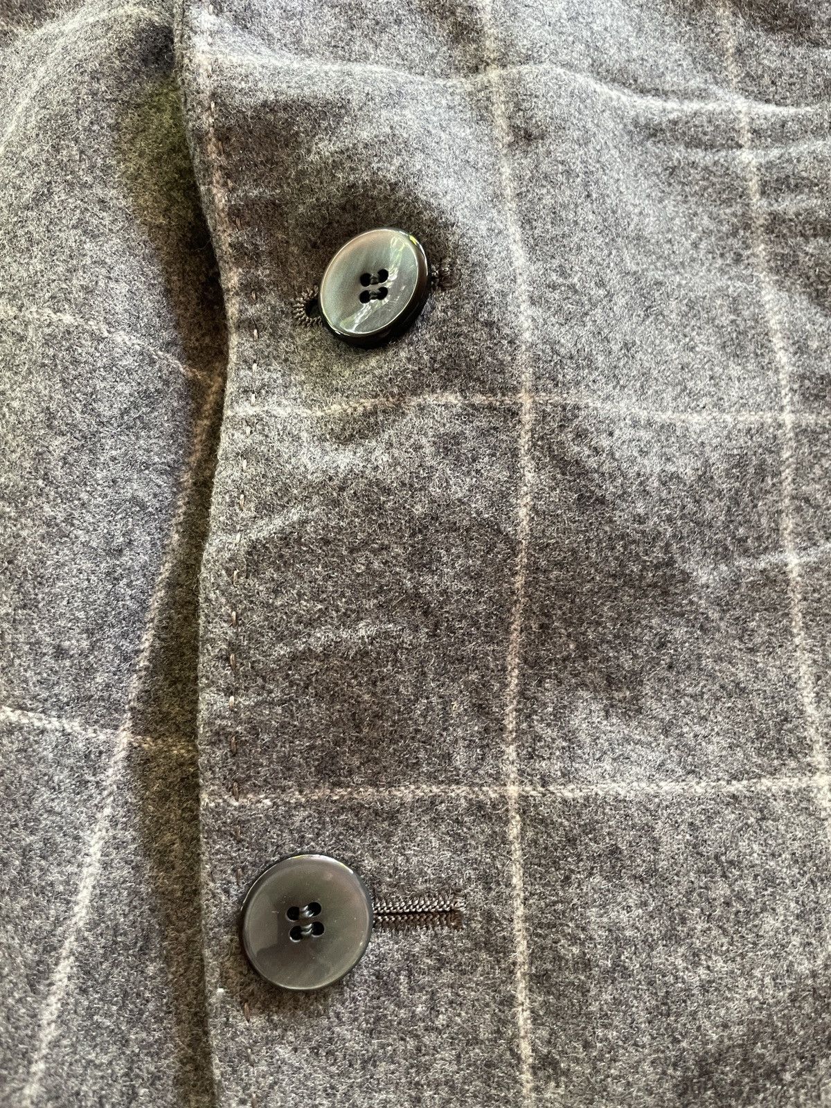 Designer × Vitale Barberis Canonico Vintage classic Vitale Barberis Canonico Gray Plaid blazer Size 40R - 7 Thumbnail