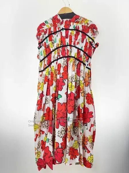 Comme des Garcons Comme Des Garcons Red Retro Floral Design Dress Size S / US 4 / IT 40 - 2 Thumbnail