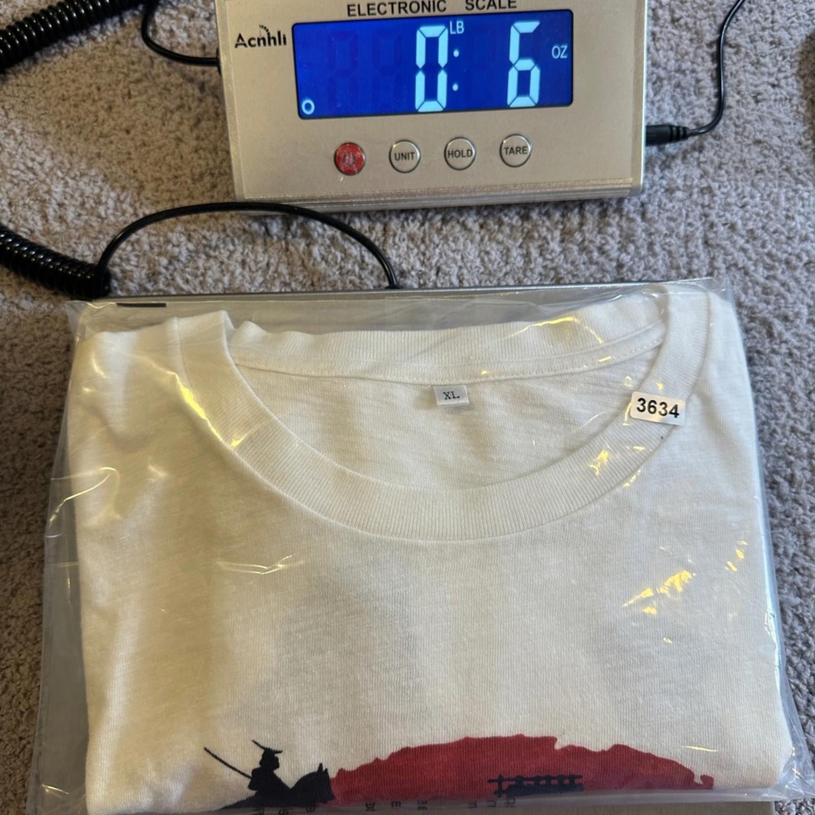 Other Samurai Graphic T-Shirt Mens XL White Kanji Japanese Warrior Size US XL / EU 56 / 4 - 7 Thumbnail