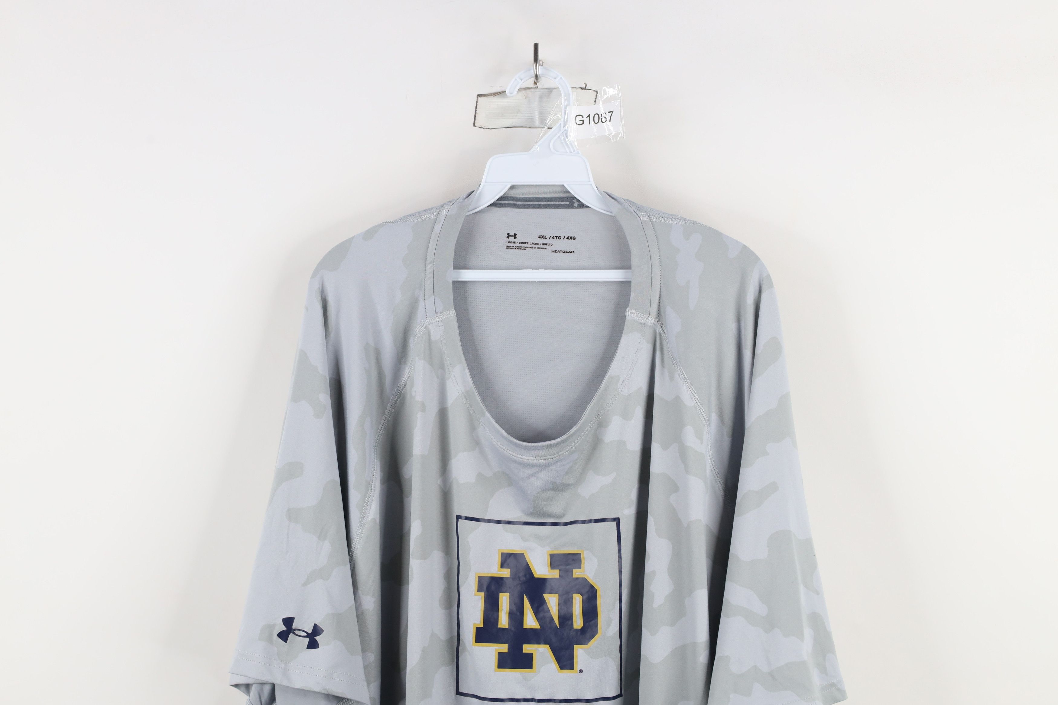 Under Armour × Vintage Under Armour Notre Dame University Camouflage T-Shirt Size US XXL / EU 58 / 5 - 2 Thumbnail