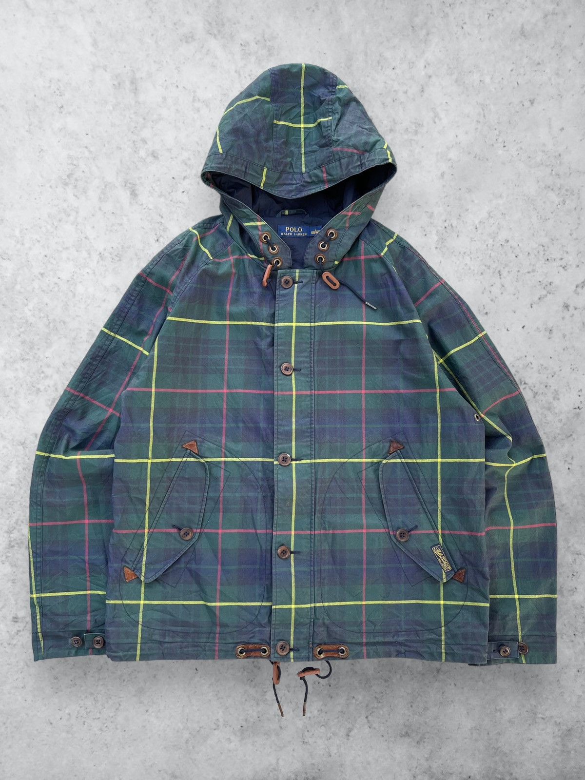 Polo Ralph Lauren 🔥POLO RALPH LAUREN TRIM LEATHER FLANNEL JACKET WITH HOODIE Size US L / EU 52-54 / 3 - 3 Thumbnail