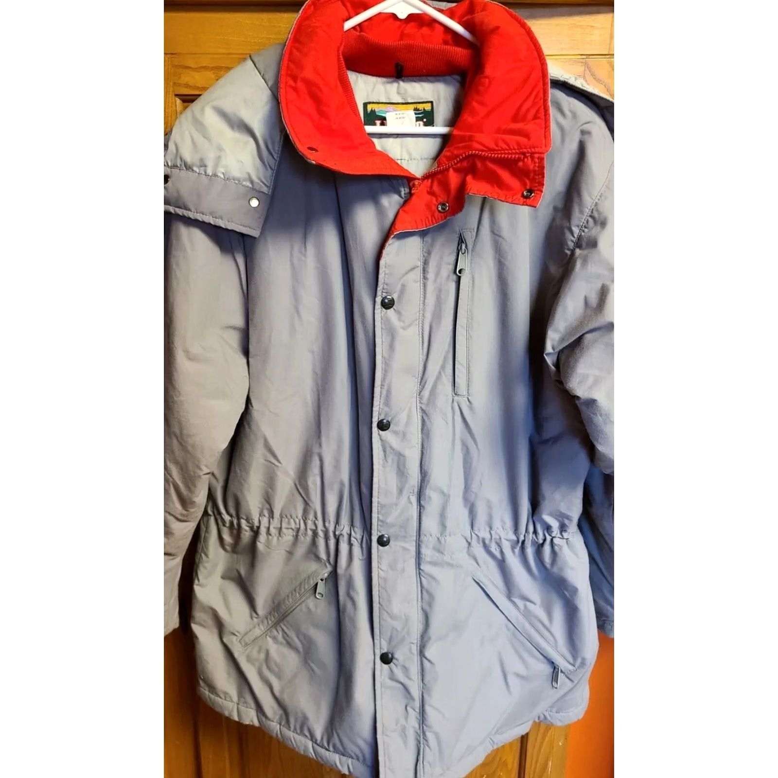 VINTAGE L.L. Bean Penobscot Parka Jacket Men L Large Full Zip Gray