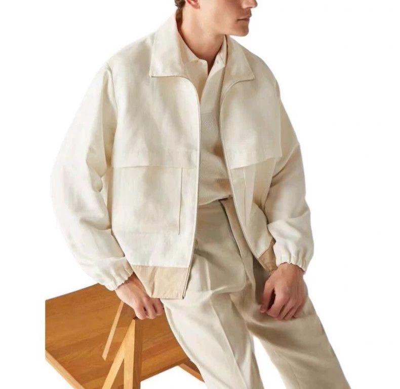 Loro Piana LORO PIANA Solid color zipper stand collar long sleeve jac Size US S / EU 44-46 / 1 - 3 Thumbnail