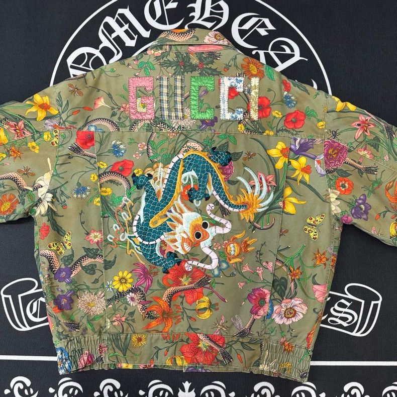 Gucci Gucci Limited floral cotton jacket for the Year of the Dra Size US M / EU 48-50 / 2 - 3 Thumbnail