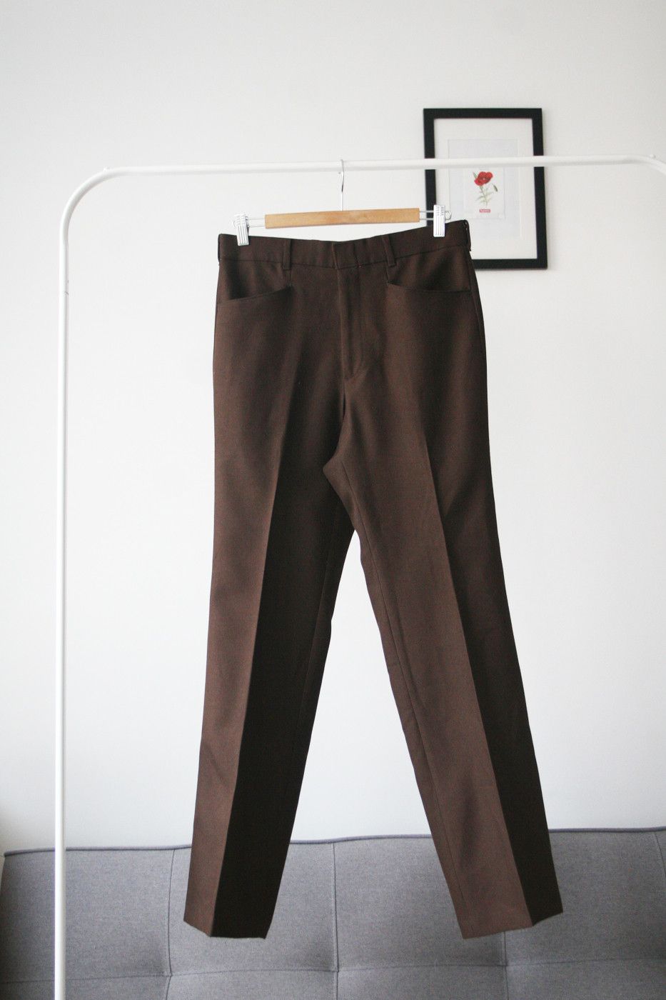 image of Vintage Levis Sta Prest Slacks Tyler Cowboy 70's Brown Pants, Men's (Size 30)