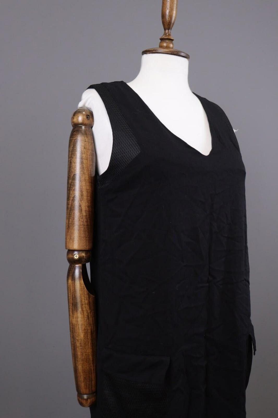 Designer Cop Copine Black Wham Robe Tank Shift Midi Dress Size 40 / M Size M / US 6-8 / IT 42-44 - 5 Thumbnail