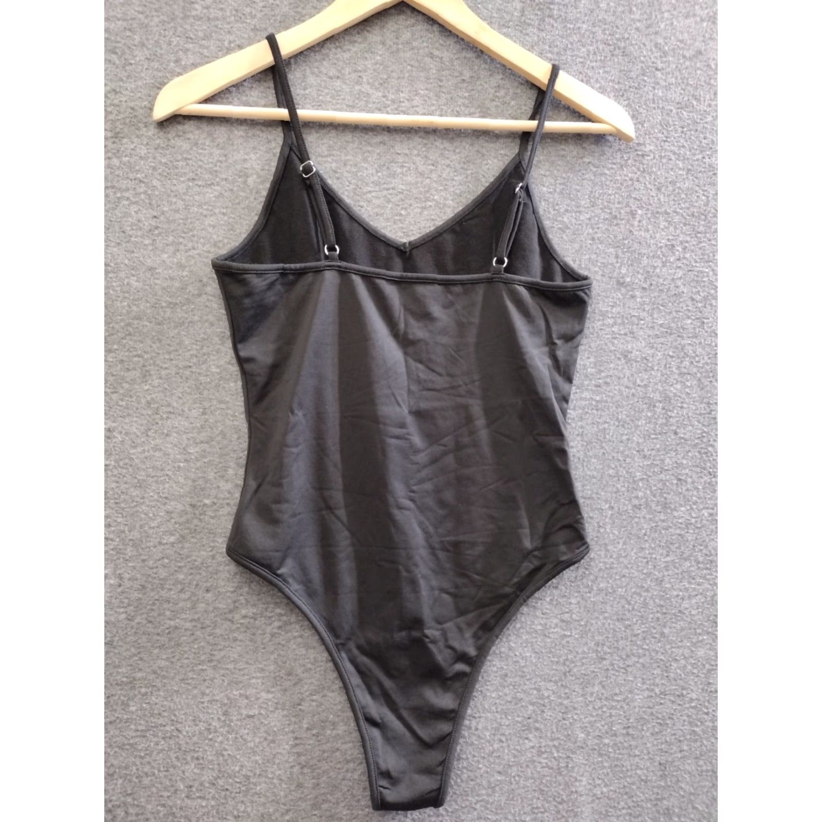 Vintage Bodysuit Black V-Neck Women's Sleeveless Size S Size S / US 4 / IT 40 - 2 Thumbnail