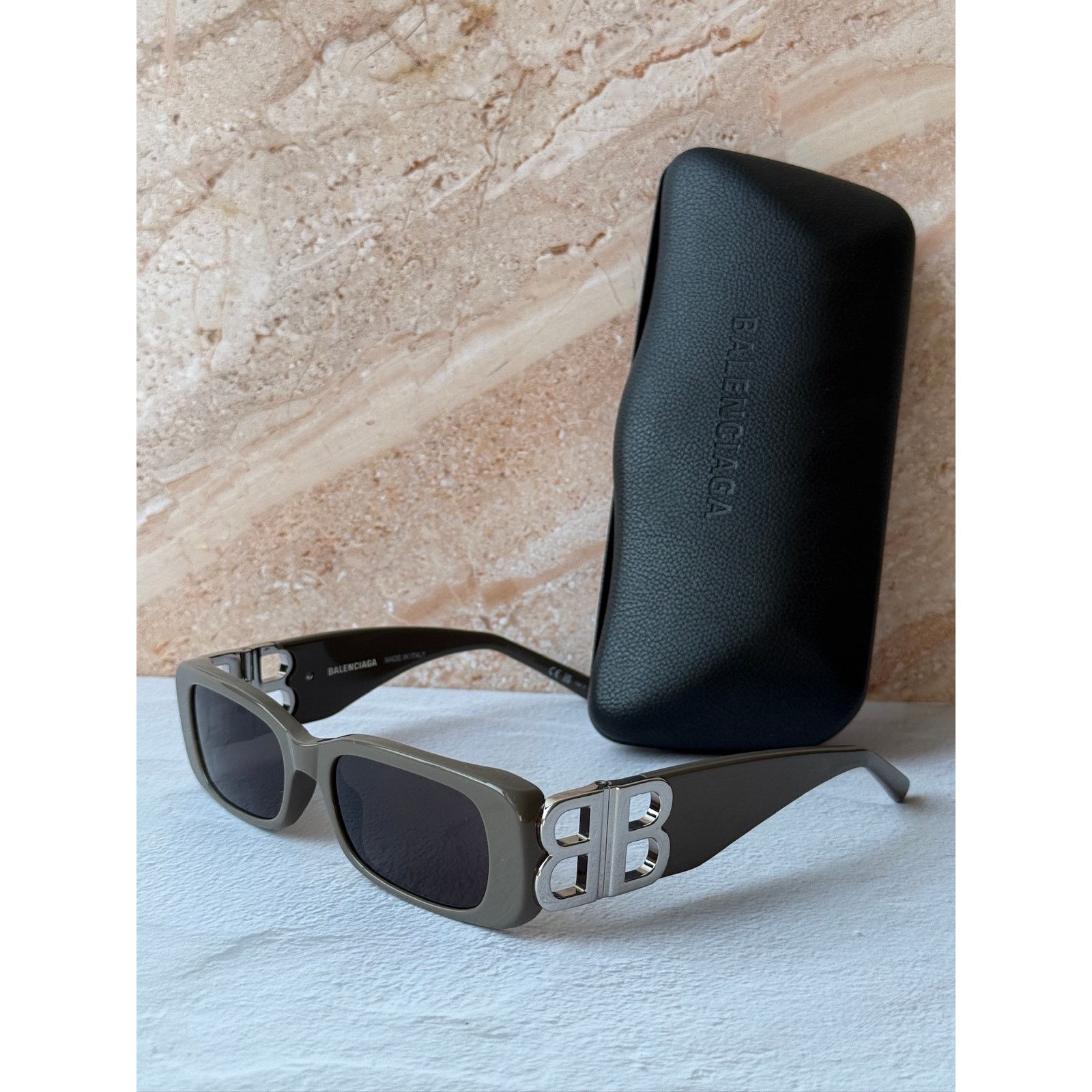 Gucci NEW Balenciaga BB0096S Dynasty Sunglasses in Grey Silver Size ONE SIZE - 2 Thumbnail