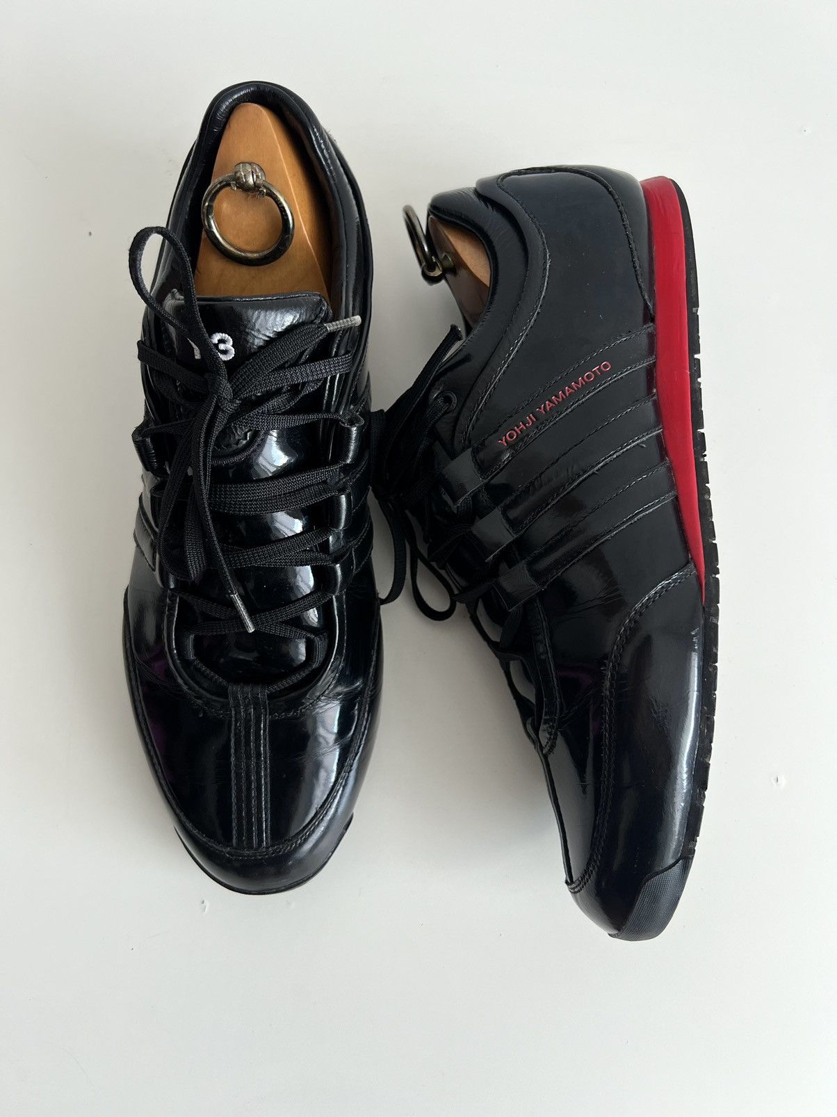 Y-3 🔥F/W08 Y-3 Yohji Yamamoto x Adidas Boxing Patent Sneakers Size US 10.5 / EU 43-44 - 8 Thumbnail