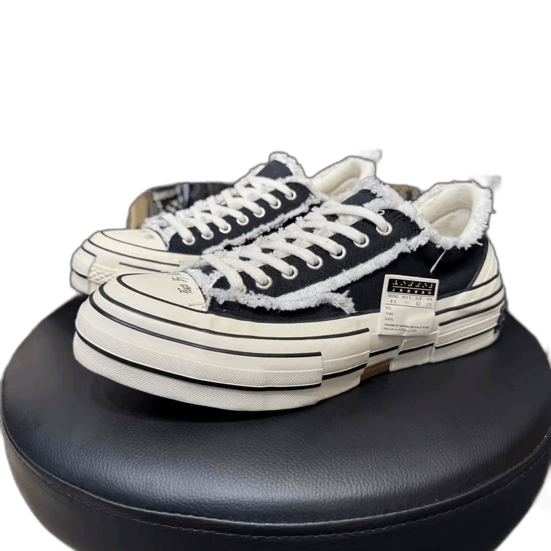 xVESSEL xvessel black and white lowtop sneakers Size US 12 / EU 45 - 1 Thumbnail