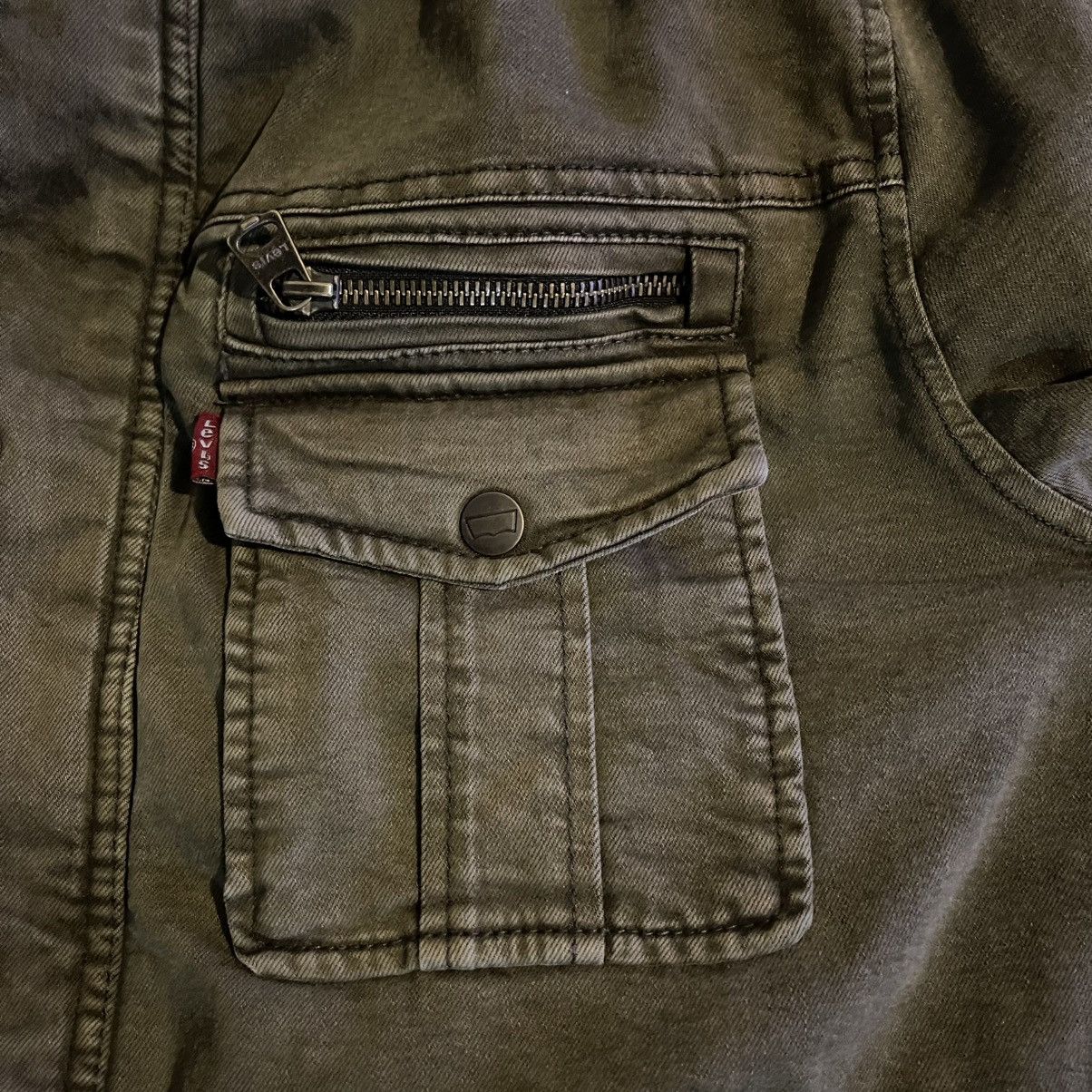 Levi's Levis Mens Large Olive Green Quilted Lined Trucker Jacket Size US L / EU 52-54 / 3 - 11 Thumbnail