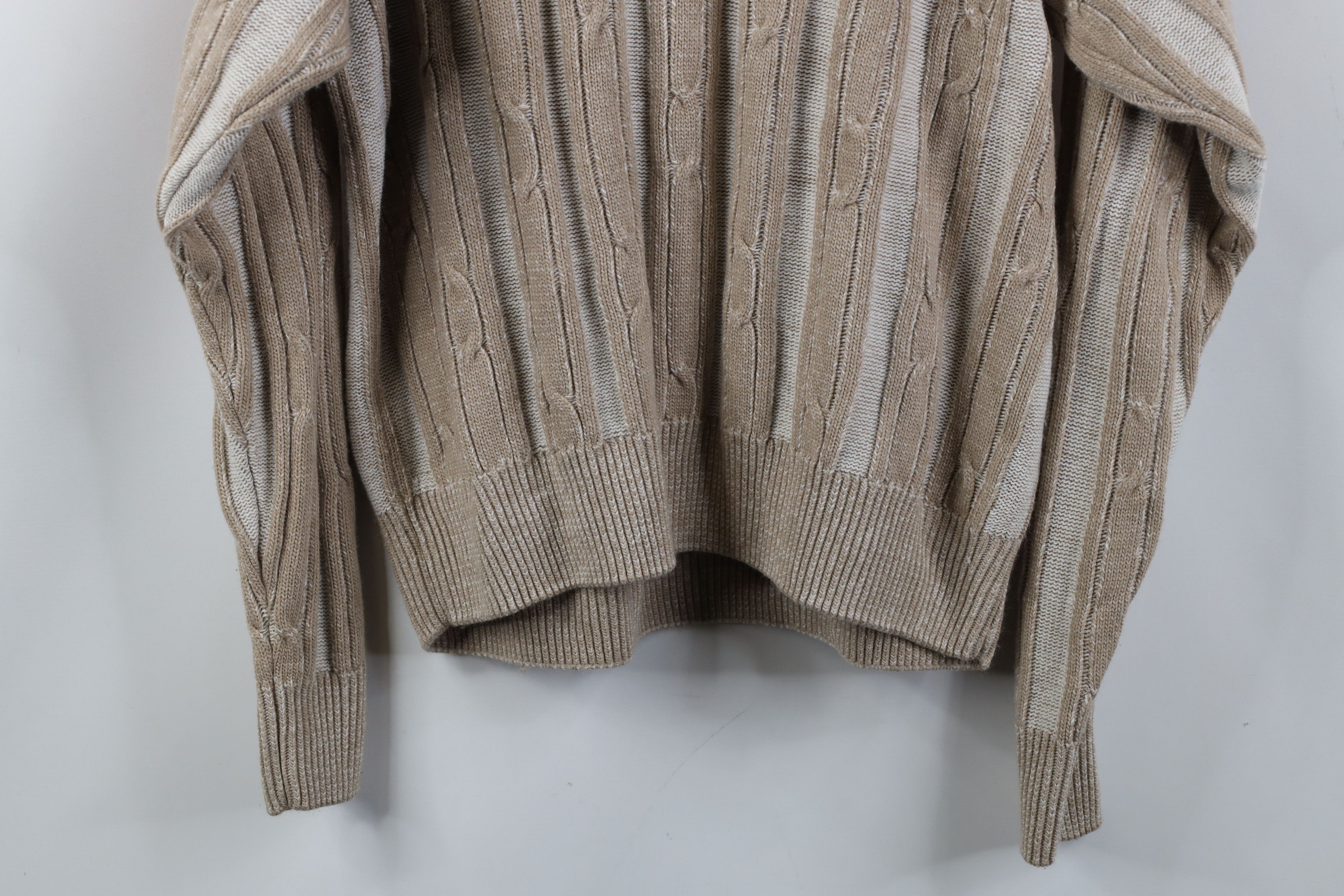 Vintage Vintage 90s Streetwear Ribbed Cable Knit Crewneck Sweater Size US L / EU 52-54 / 3 - 11 Thumbnail