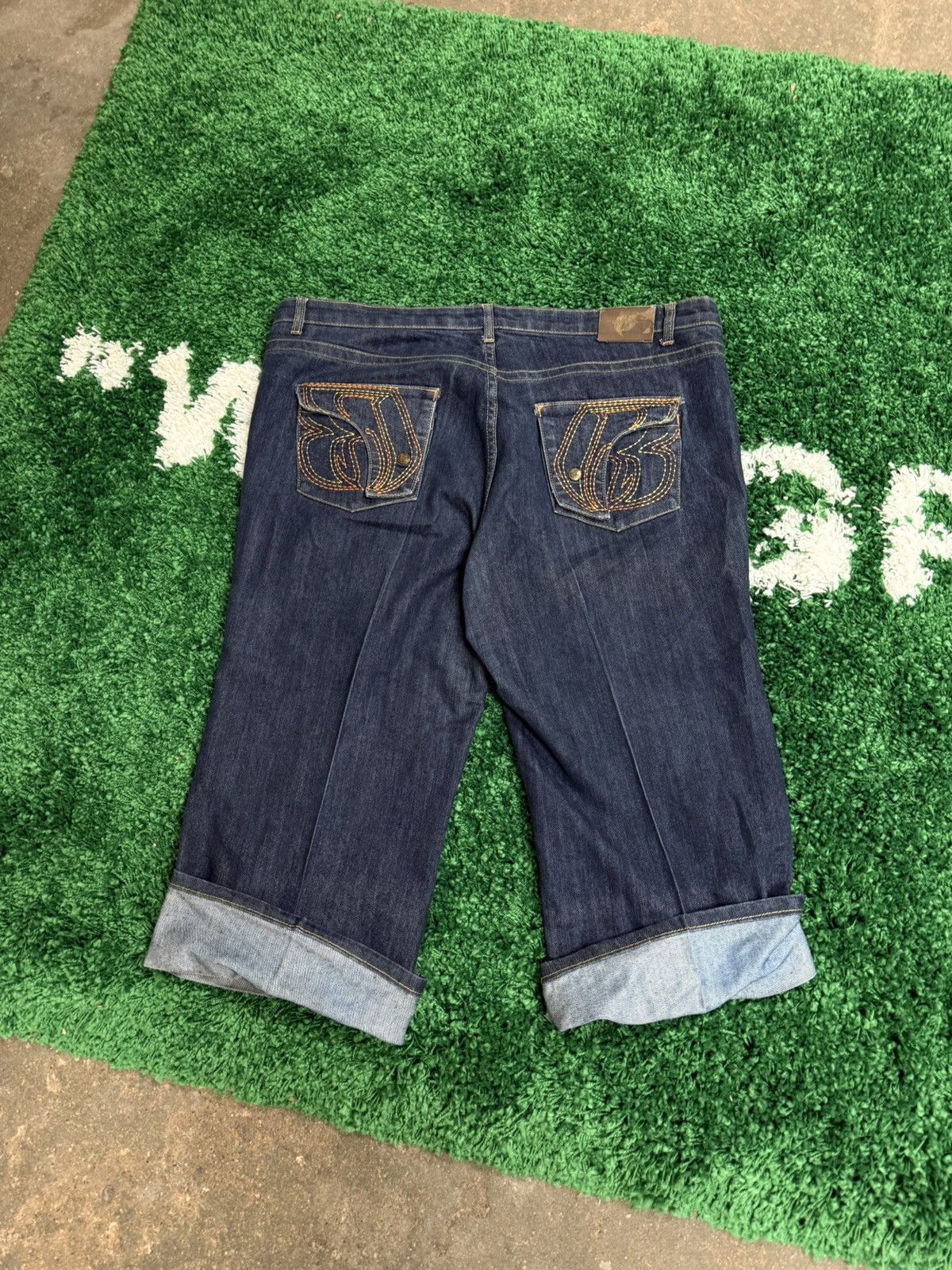 Ruff Ryders × Vintage RARE Ruff Ryders Denim Jean Logo Shorts Sz. 40 Size US 40 / EU 56 - 1 Thumbnail