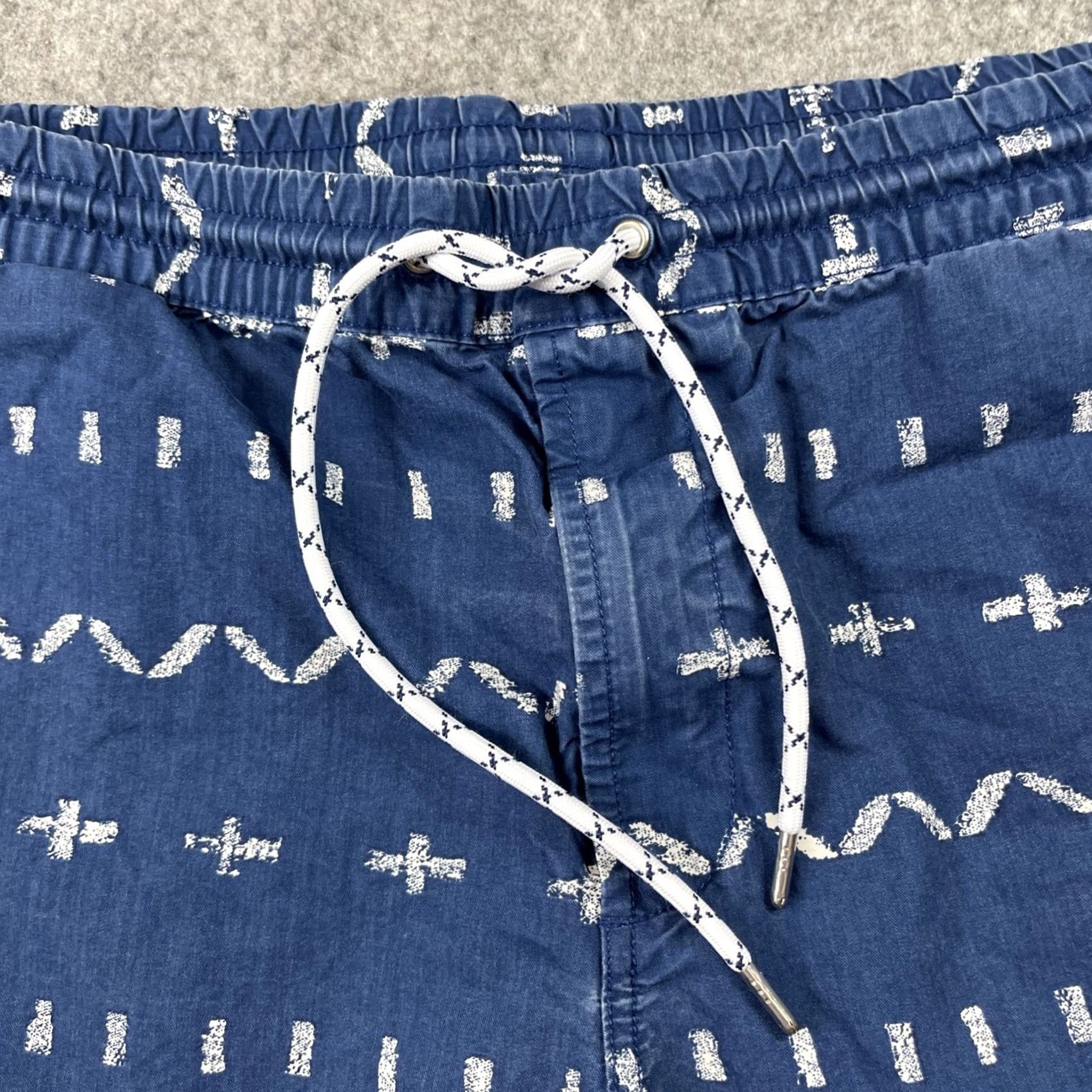 Bonobos Bonobos Shorts Men 2XL Blue Geometric Aztec AOP Drawstring Cotton Unlined 7 Size US 39 - 3 Thumbnail