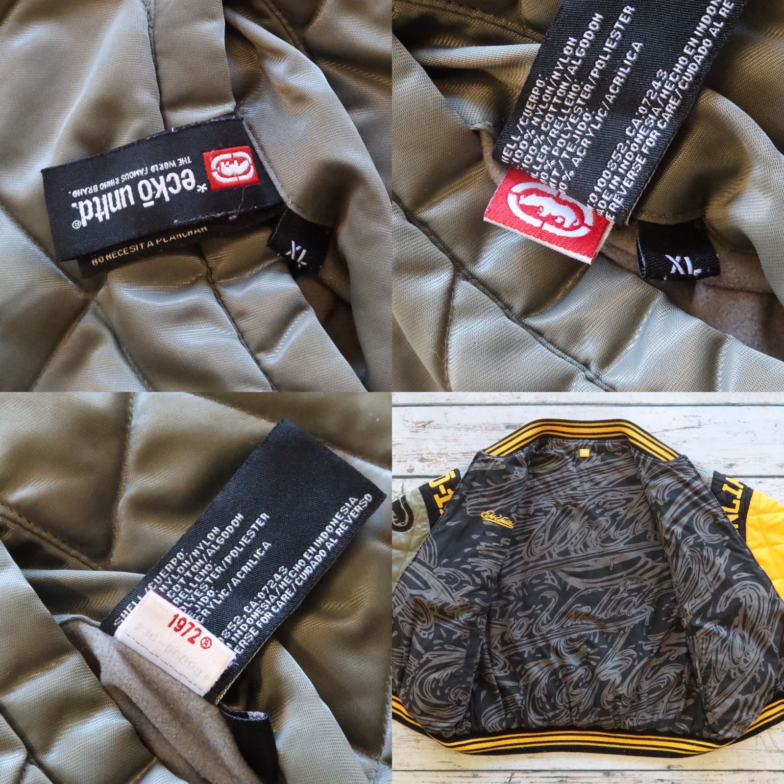 Ecko Unltd. VINTAGE Ecko Unltd. Reversible Quilted Bomber Jacket Men XL Gray/Navy Size US XL / EU 56 / 4 - 8 Thumbnail