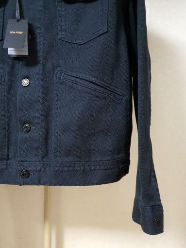 Tom Ford o1sm1stk0824 Icon Stretch Cotton Trucker Jacket in Black Size US S / EU 44-46 / 1 - 3 Thumbnail