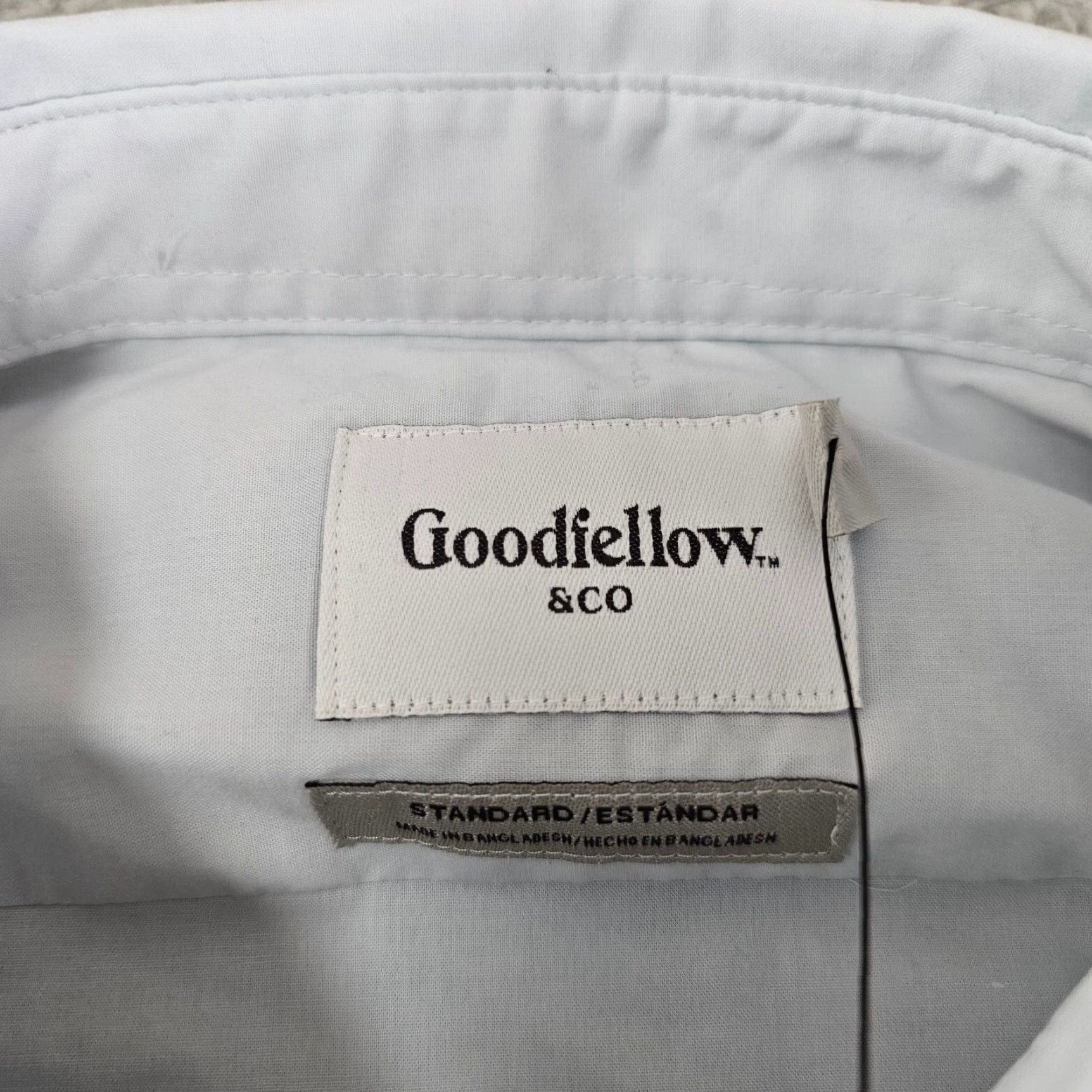Vintage Goodfellow Shirt Mens Large Grey Stretch Cotton Blend Button Up Long Sleeve Size US L / EU 52-54 / 3 - 3 Thumbnail