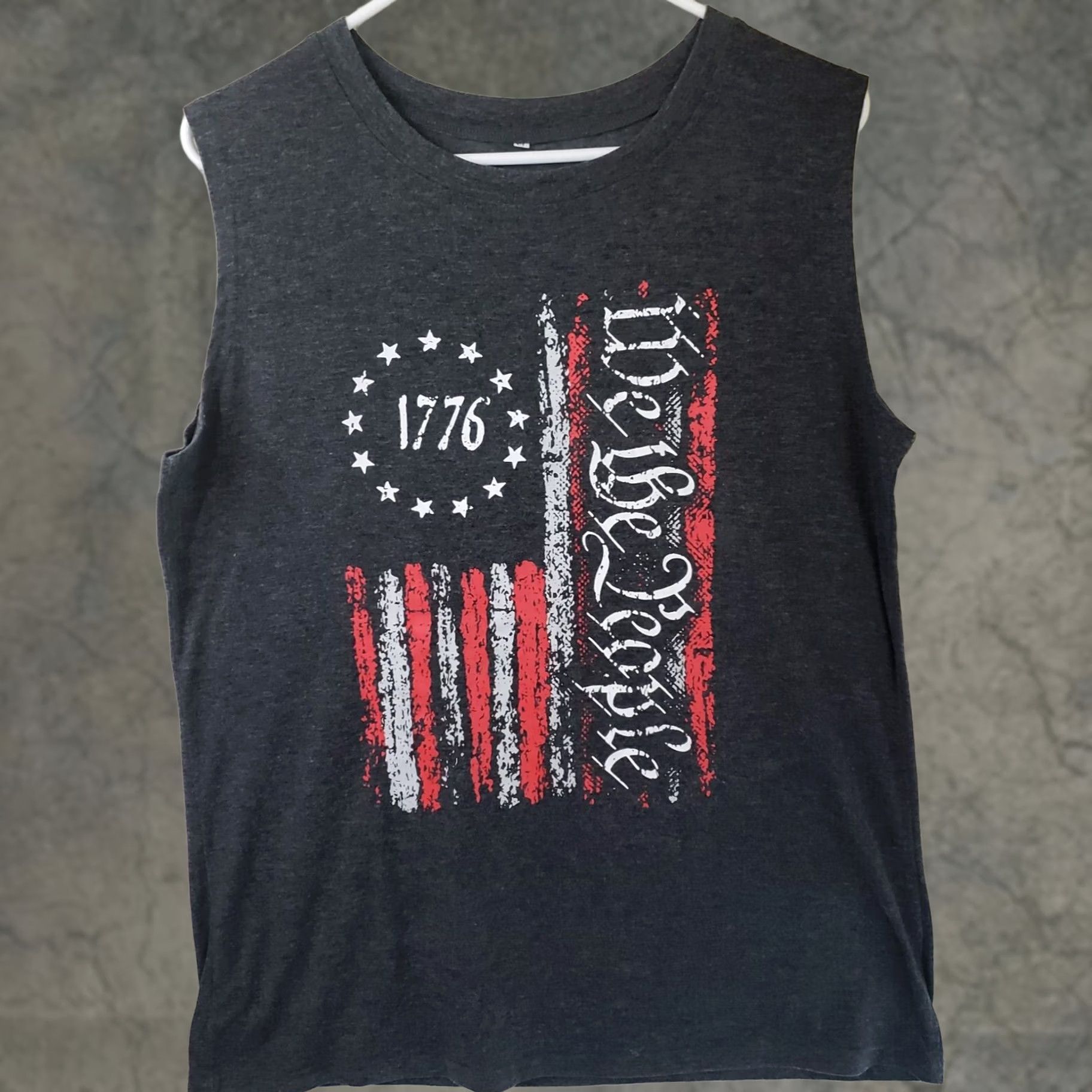 Gildan Gildan Women's XL Tank Top Black "We the People" Cotton Comfort Graphic Printed USA Size XL / US 12-14 / IT 48-50 - 1 Thumbnail
