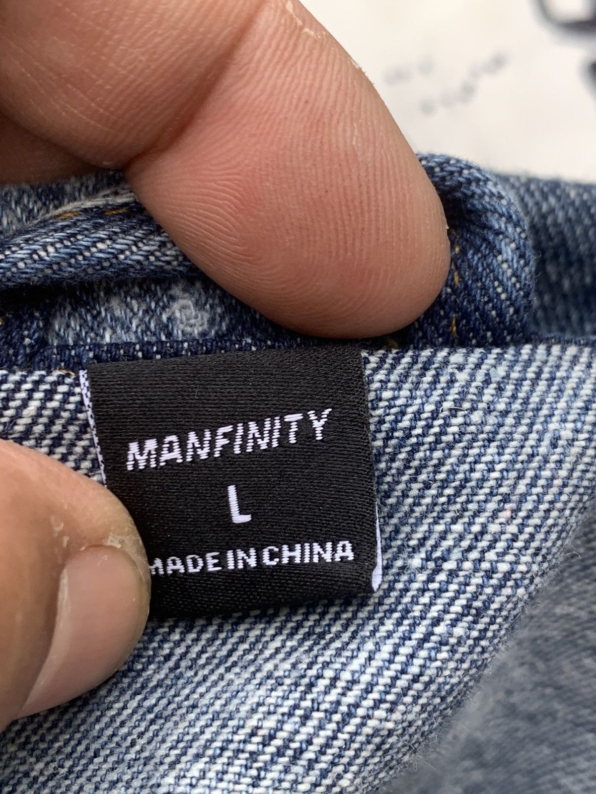 Beauty Beast Distressed Manfinity denim jacket. Size US L / EU 52-54 / 3 - 7 Thumbnail
