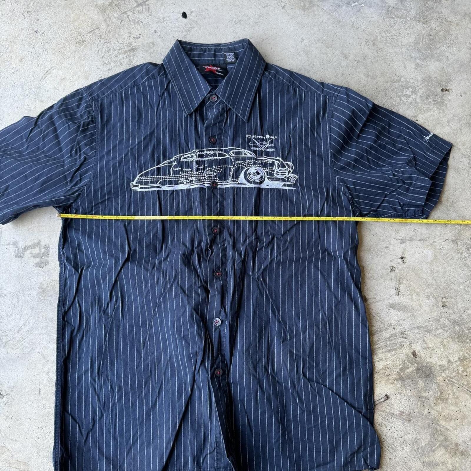 Fender Vintage 90s y2k Fender Hot Rod Pinstripe Button Up Shirt Size US M / EU 48-50 / 2 - 8 Thumbnail