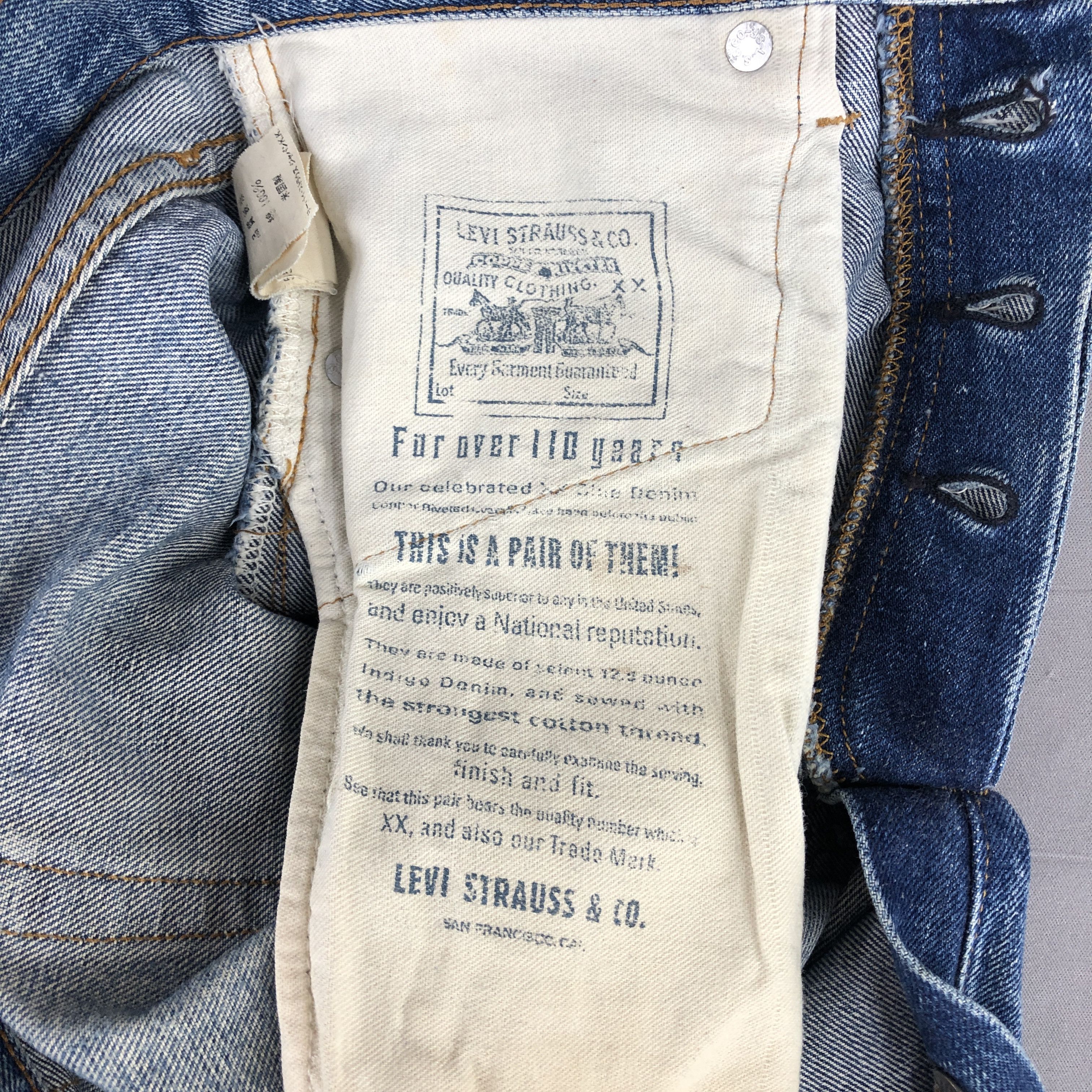 Levi's Vintage 90s Levis 501 Selvedge Jeans Levi's Distressed Denim Size 26" / US 2 / IT 38 - 9 Thumbnail