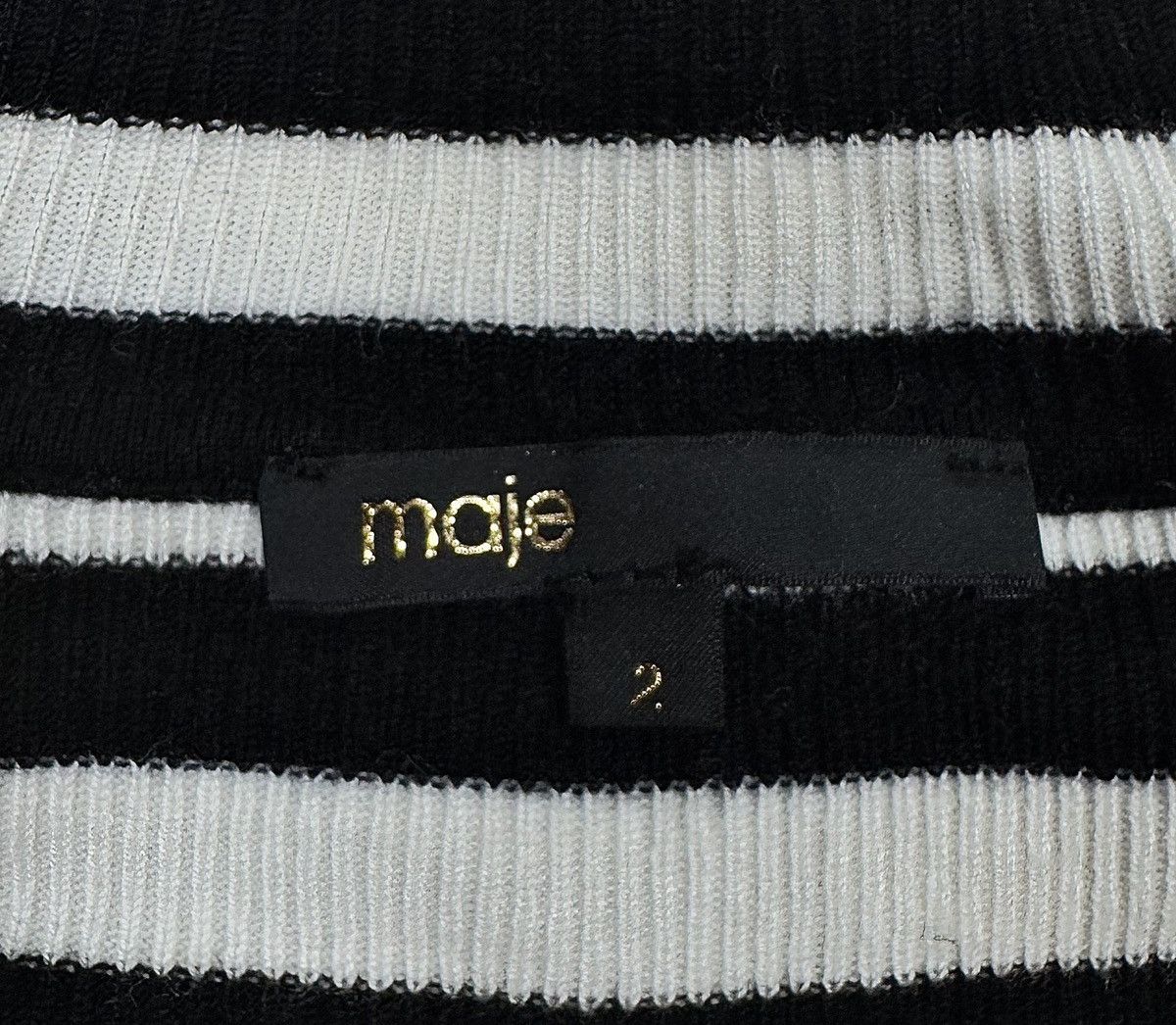 Maje Maje Wool Blend Turtleneck Striped size 2 Size M / US 6-8 / IT 42-44 - 9 Thumbnail