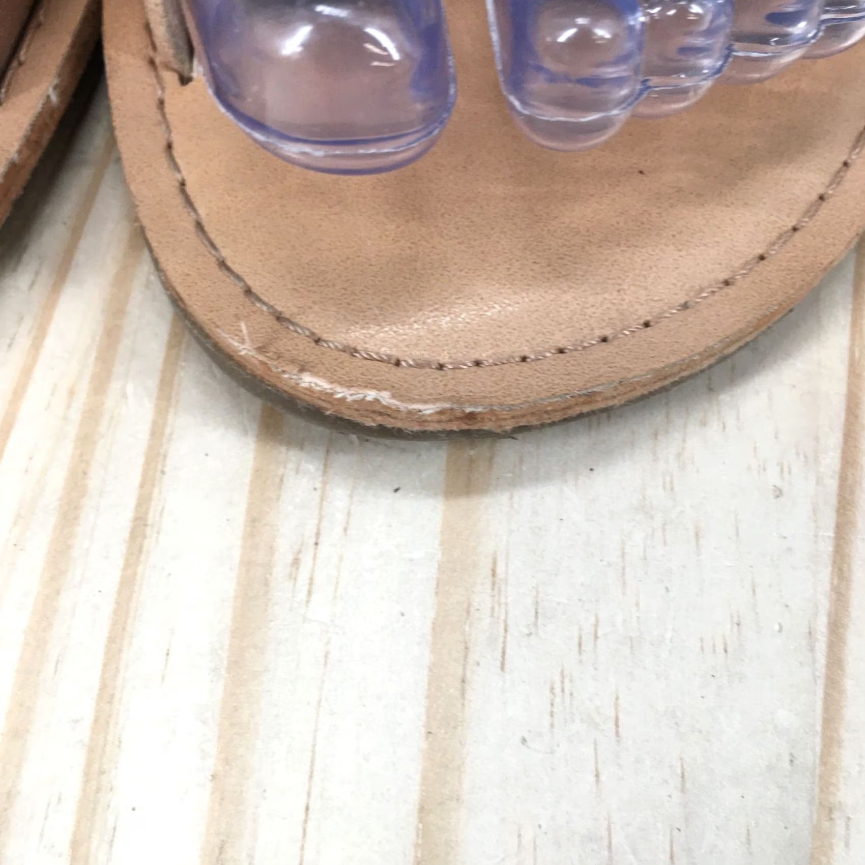 Gap Gap Sandal Womens 8 Beige Criss Cross Slide Open Toe Casual Comfort Leather Size US 8 / IT 38 - 3 Thumbnail