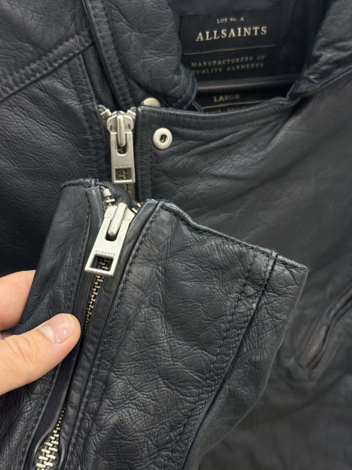 Allsaints Allsaints Leather Ishida Biker Jacket Size US L / EU 52-54 / 3 - 5 Thumbnail