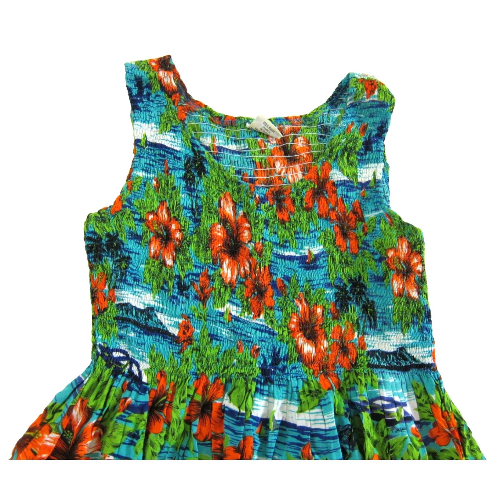 Vintage VINTAGE Kapal Dress Kaftan Sundress Tank Dress Floral Rayon Green Small Womens Size S / US 4 / IT 40 - 4 Thumbnail
