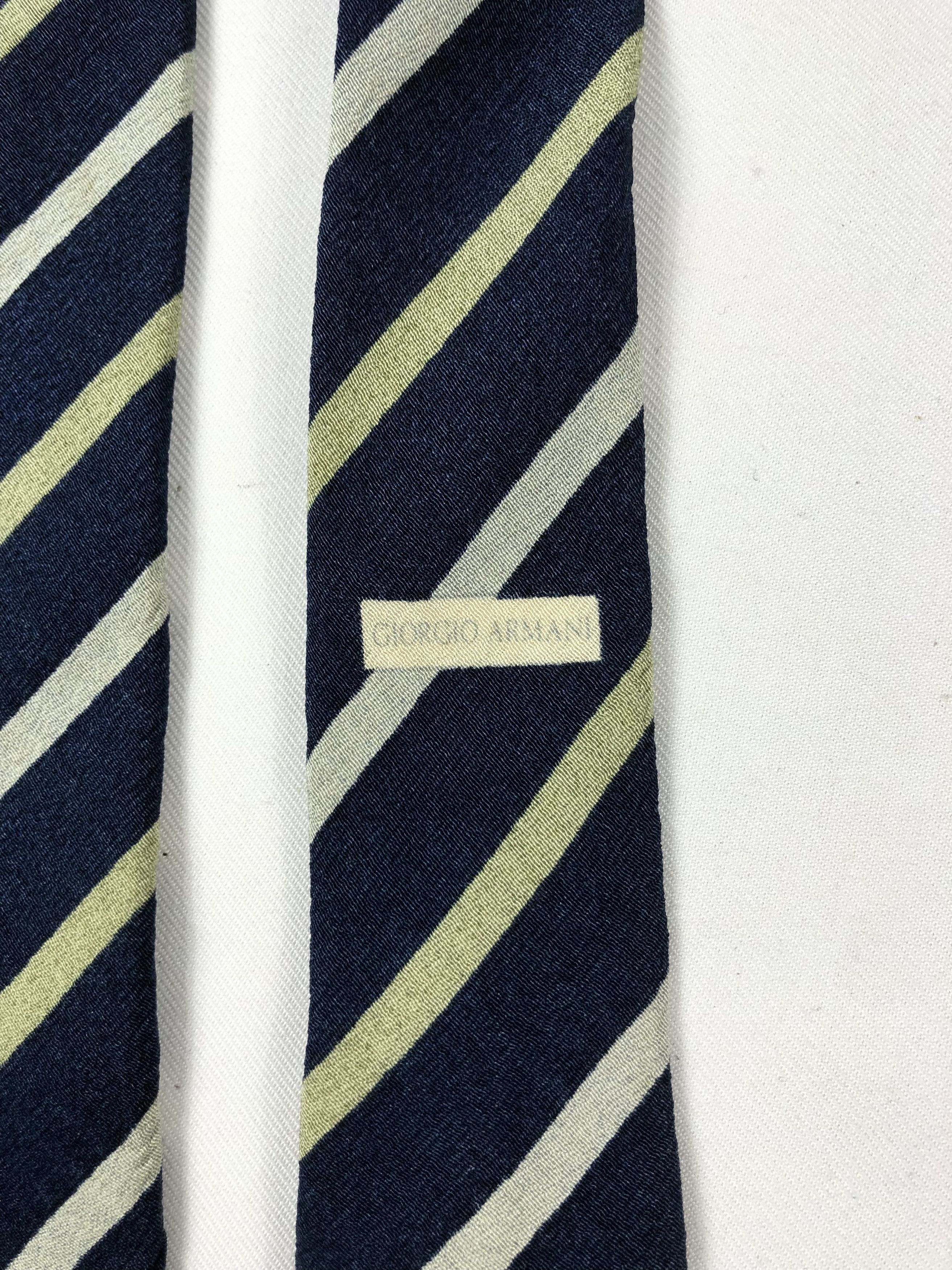 Giorgio Armani Rare Giorgio Armani Cravatte Stripes Silk Tie Made in Italy Size ONE SIZE - 4 Thumbnail