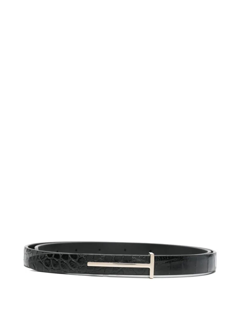 Tom Ford SHINY STAMPED CROC BELT Size ONE SIZE - 1 Thumbnail