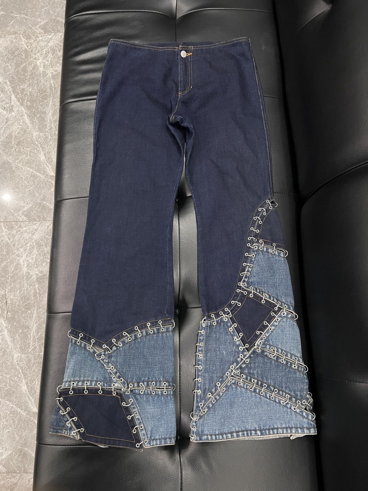 Jean Paul Gaultier Jean Paul Gaultier 2000s Ring Detail Flared Trousers Size US 40 / EU 56 - 1 Thumbnail