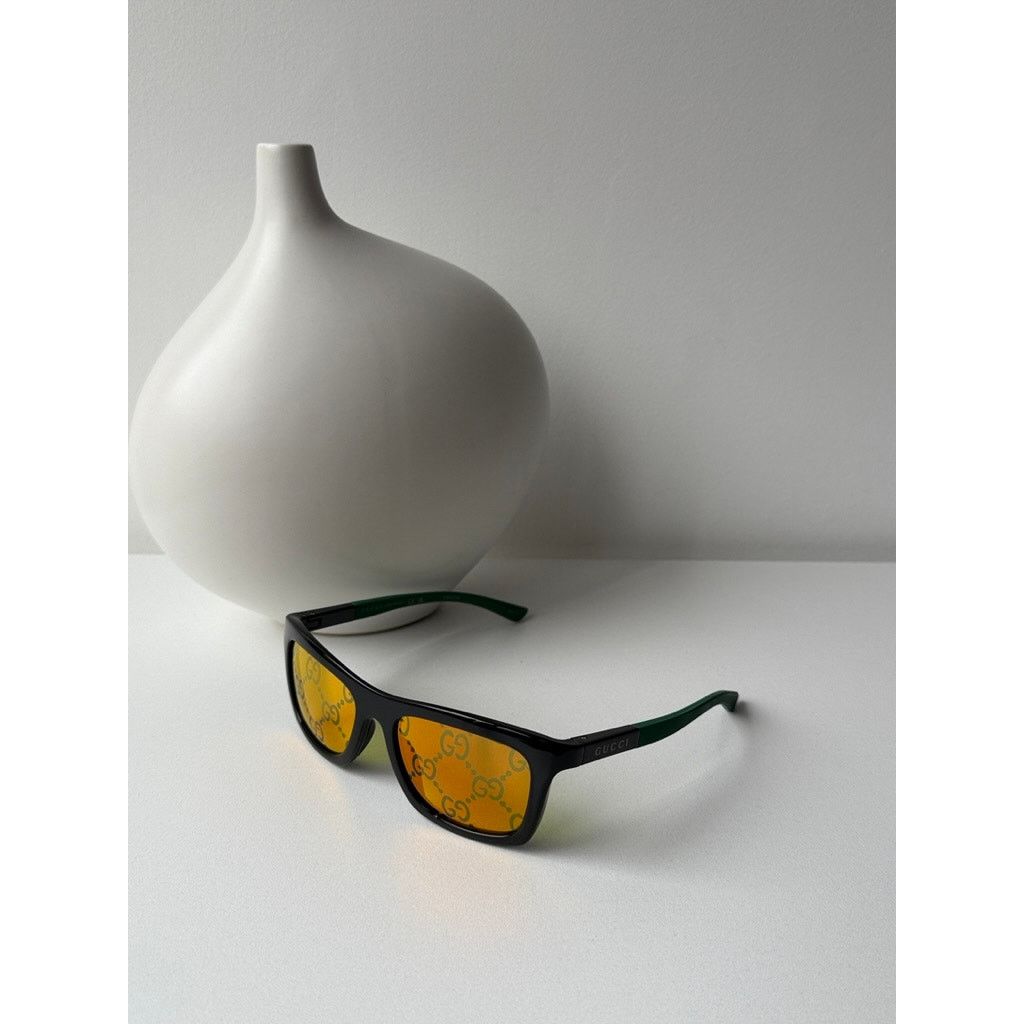 Gucci NEW Gucci GG1735S Black Orange GG Logo Lens Mask Sunglasses Size ONE SIZE - 7 Thumbnail