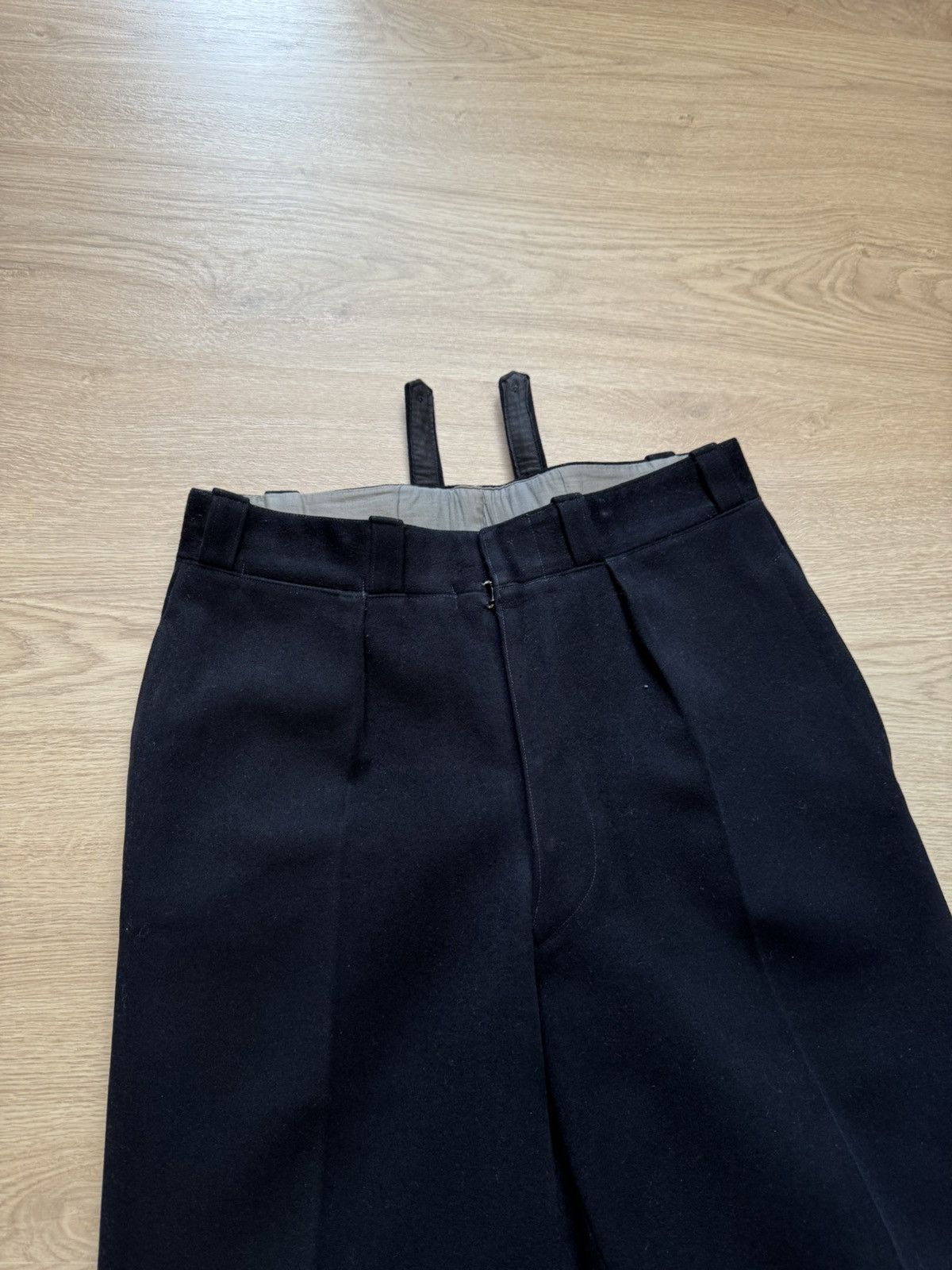 Vintage Vintage 40-50’s Archival Handmade Original Wool Navy Pants Size US 31 - 2 Thumbnail